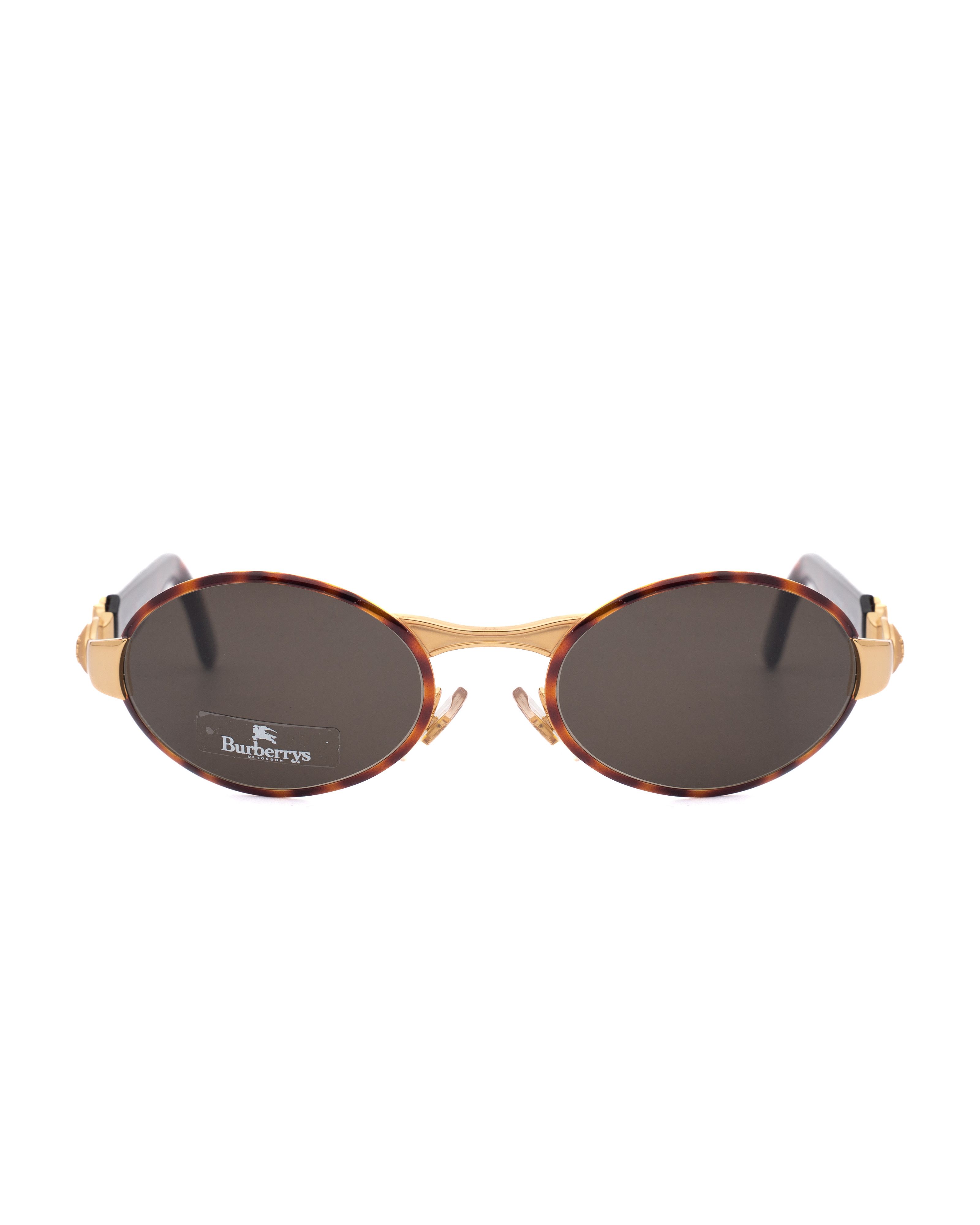 Burberry Burberry '90s Gold Havana Brown Oval Sunglasses Size ONE SIZE - 2 Thumbnail