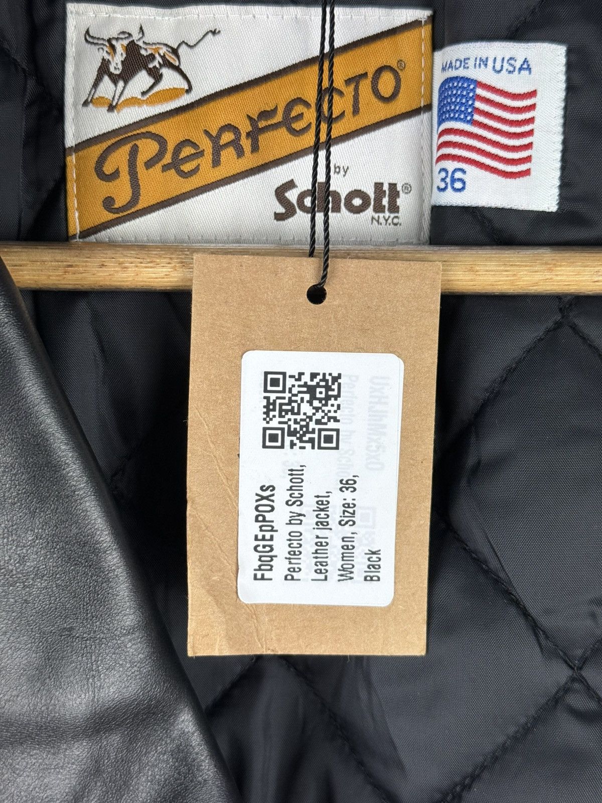 Schott Schott Perfecto Ladies Leather Biker Full Zip Jacket USA Size XS / US 0-2 / IT 36-38 - 21 Thumbnail