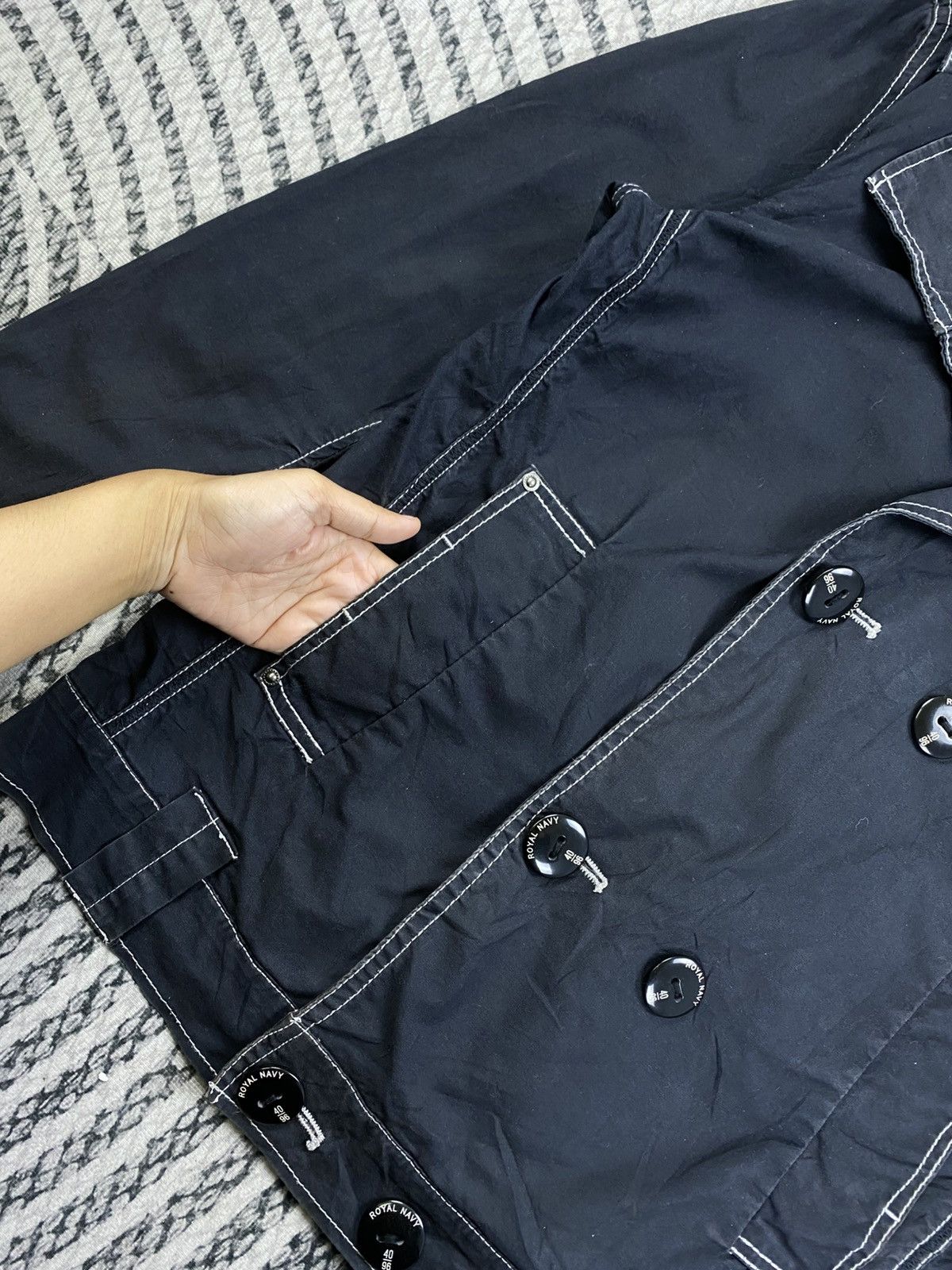 Japanese Brand Vtg Oilcake Premium Black Double Collar Jacket Size US M / EU 48-50 / 2 - 6 Thumbnail