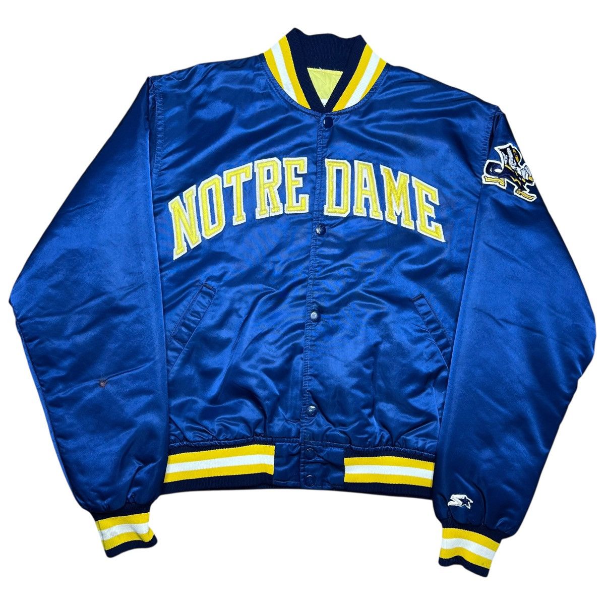 Notre Dame Fighting Irish Starter Spell Out Satin Jacket