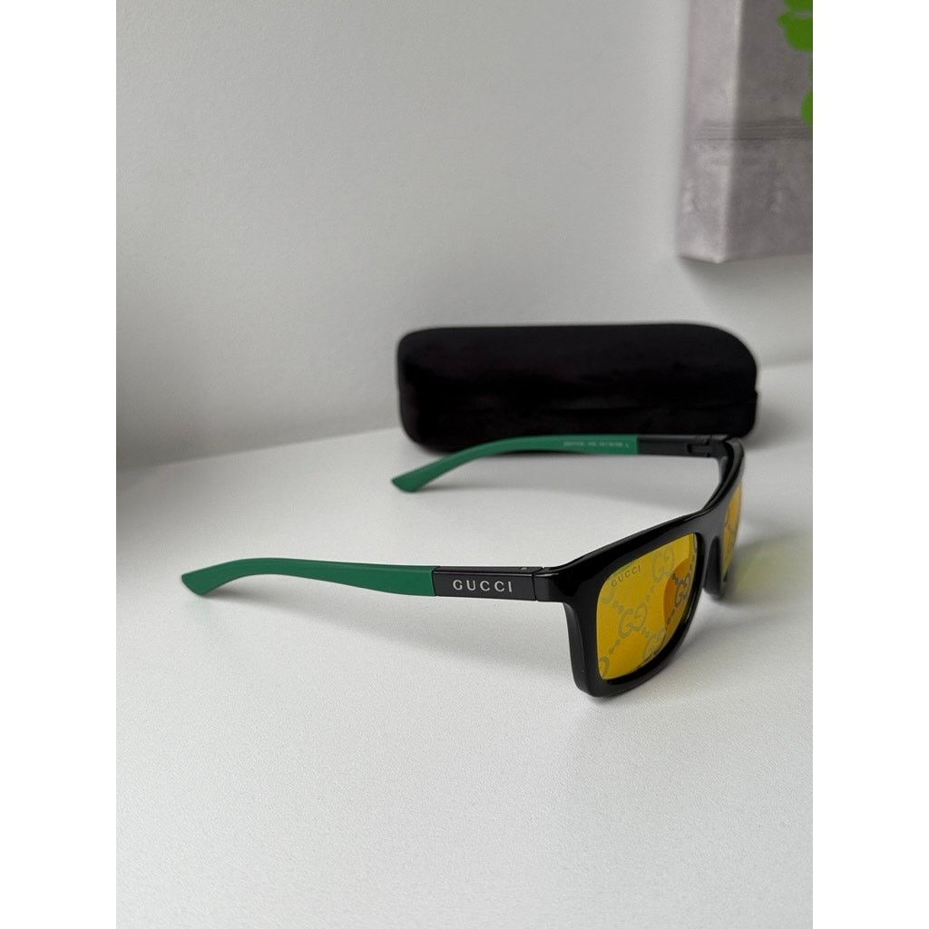 Gucci NEW Gucci GG1735S Black Orange GG Logo Lens Mask Sunglasses Size ONE SIZE - 5 Thumbnail