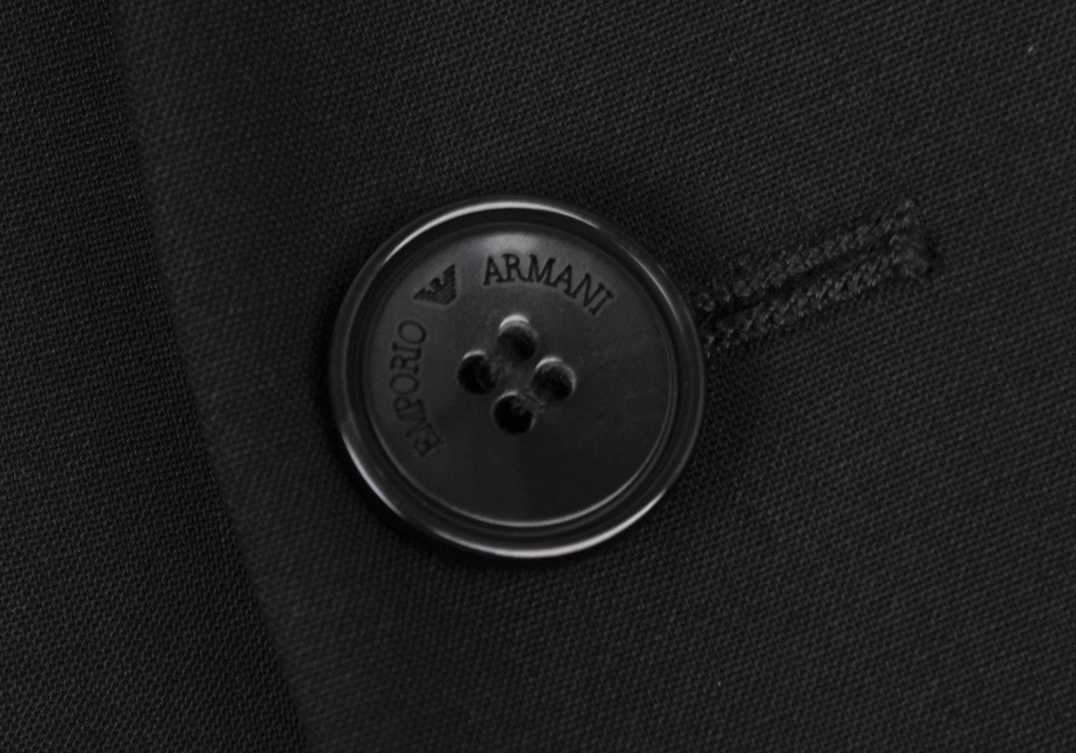 Emporio Armani Wool 1-Button No-Collar Jacket in Black Size 48 Size US M / EU 48-50 / 2 - 6 Thumbnail