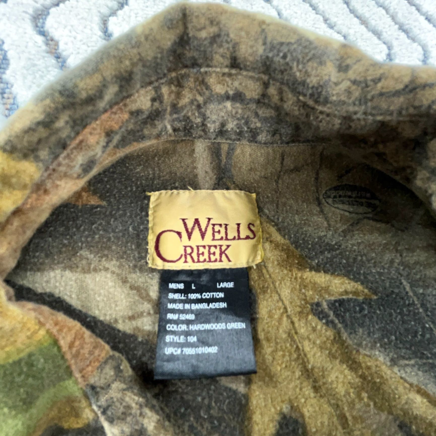Realtree VINTAGE Wells Creek Camouflage Button-Up Shirt Men L Brown Cotton Flannel RealTree Hardwoods 90s/2000s Modern Preppy Dad Casual Workwear Mens Size US L / EU 52-54 / 3 - 4 Thumbnail