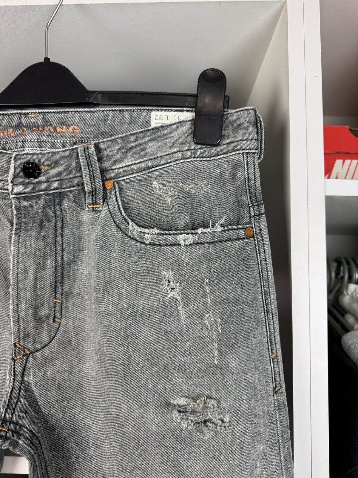 Diesel Diesel Thavar Distressed Denim Jeans Slim-Skinny Size US 31 - 8 Thumbnail