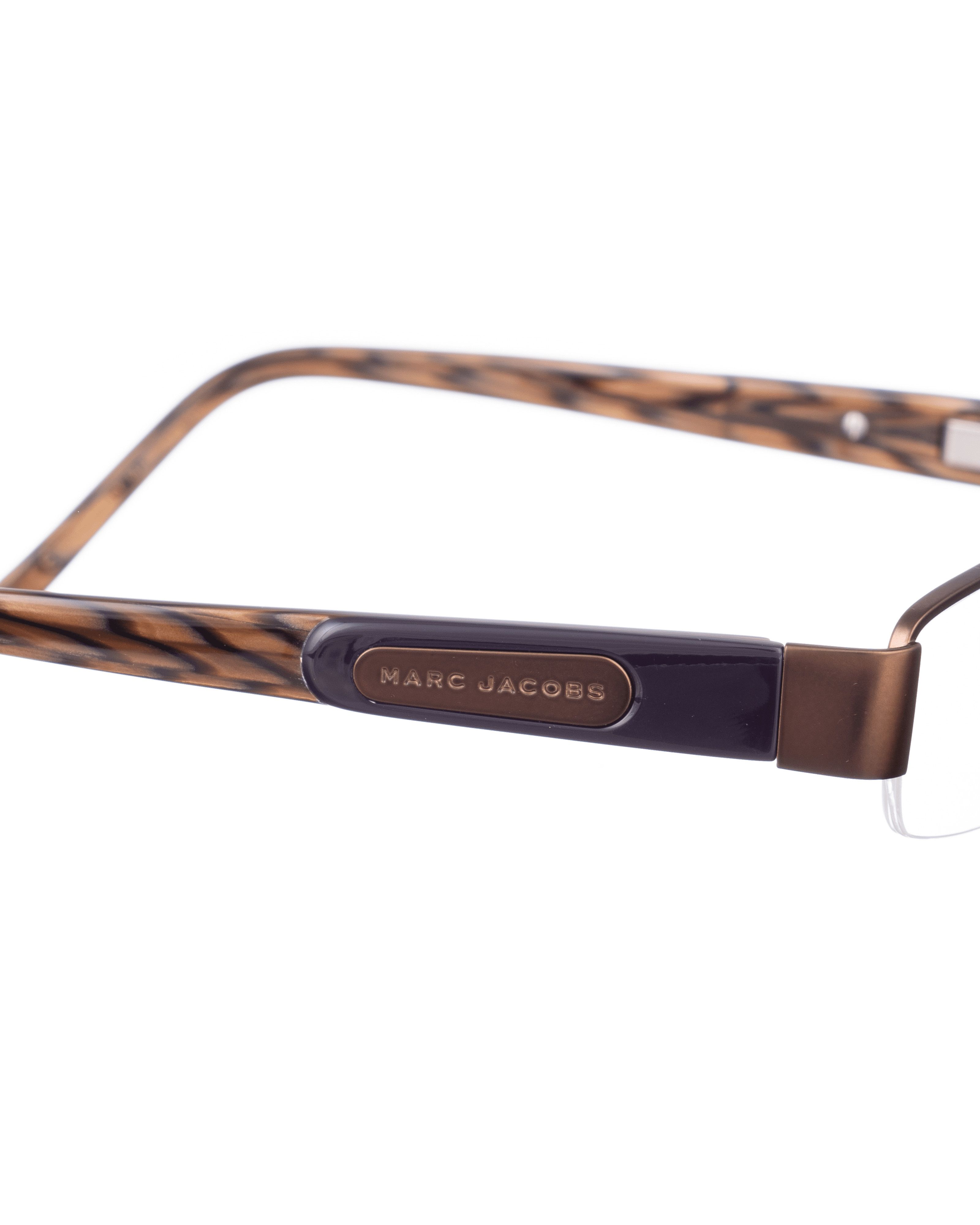 Marc Jacobs Marc Jacobs 90s Deep Brown Metallic HalfRim Glasses Size ONE SIZE - 3 Thumbnail