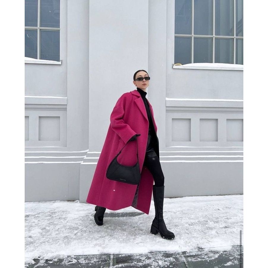 Vintage × Yves Saint Laurent Vintage 70s Giorgio Sant’Angelo Fuchsia Mohair Wrap Coat Size M / US 6-8 / IT 42-44 - 15 Thumbnail