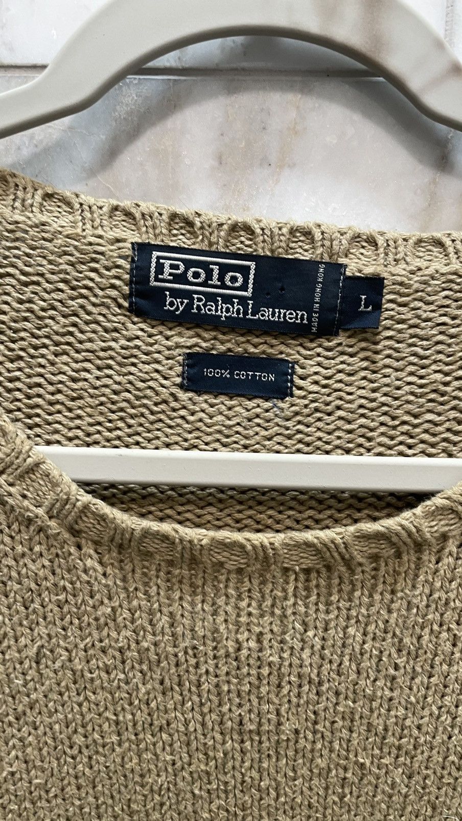 Polo Ralph Lauren Polo Ralph Lauren Knitted Crewneck Tan Size US L / EU 52-54 / 3 - 3 Thumbnail