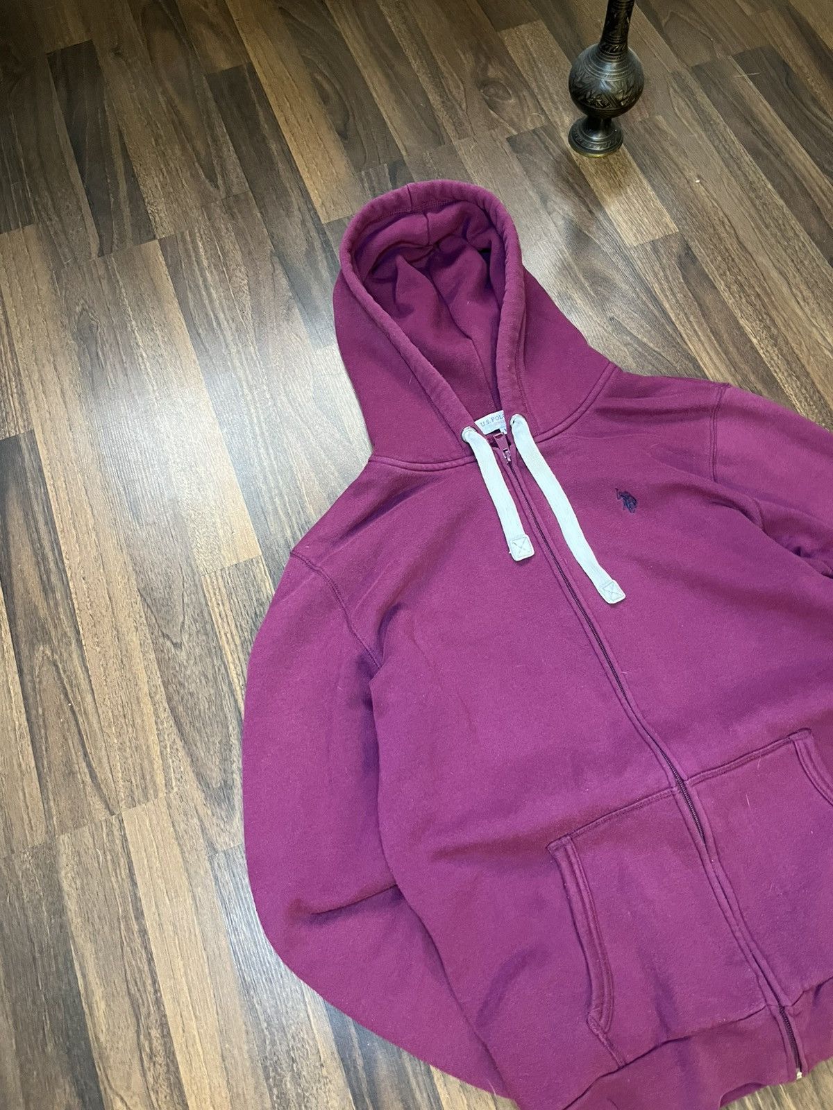 Polo Ralph Lauren × U.S. Polo Assn. Vintage Pomegranate Polo Zip Up Hoodie Size US M / EU 48-50 / 2 - 3 Thumbnail