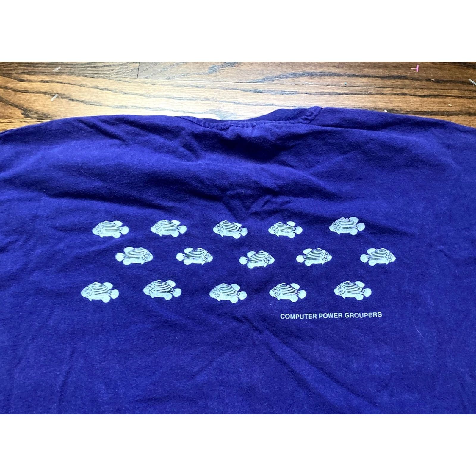 Hanes VINTAGE Hanes Shirt Mens XL 90s Retro Graphic Print Purple Cotton Short Sleeve Crew Neck Size US XL / EU 56 / 4 - 7 Thumbnail