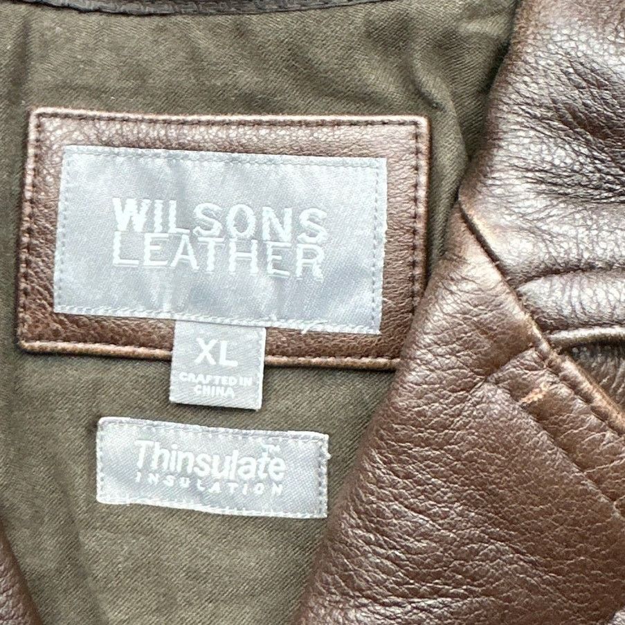 Wilsons Leather Wilsons Leather Thinsulate Coat Men XL Brown Removable Liner Size US XL / EU 56 / 4 - 3 Thumbnail
