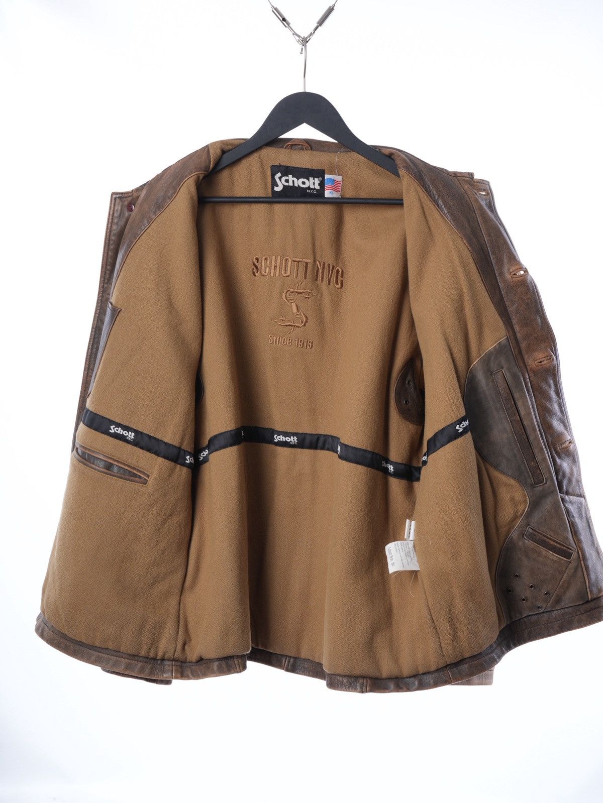 Schott Schott leather coat jacket cowhide XL Size US XL / EU 56 / 4 - 8 Thumbnail