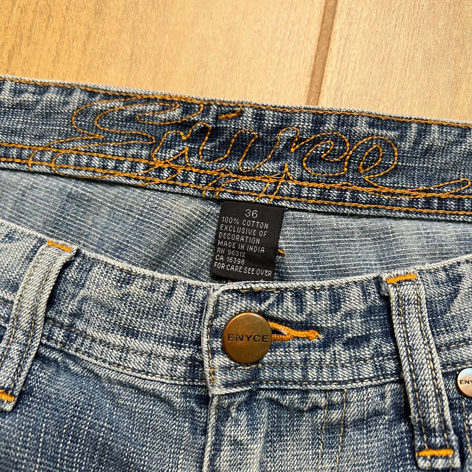 Enyce Vintage ENYCE Shorts Mens 36 Blue Denim Baggy Jorts Y2K Size US 36 / EU 52 - 3 Thumbnail