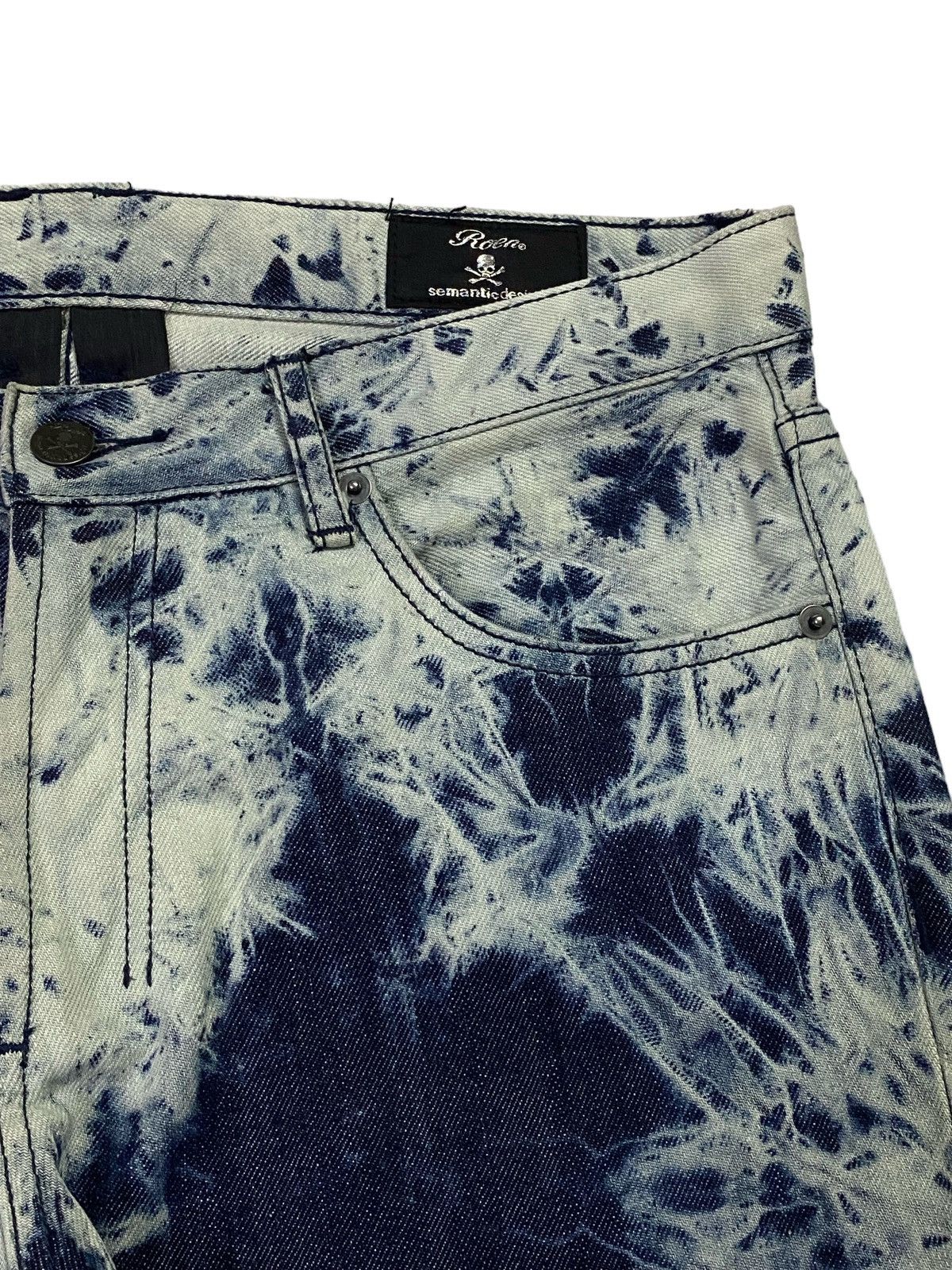 Japanese Brand × Roen × semanticdesign 2009 Roen X Semantic Design Acid Wash Denim Pants Size US 33 - 15 Thumbnail