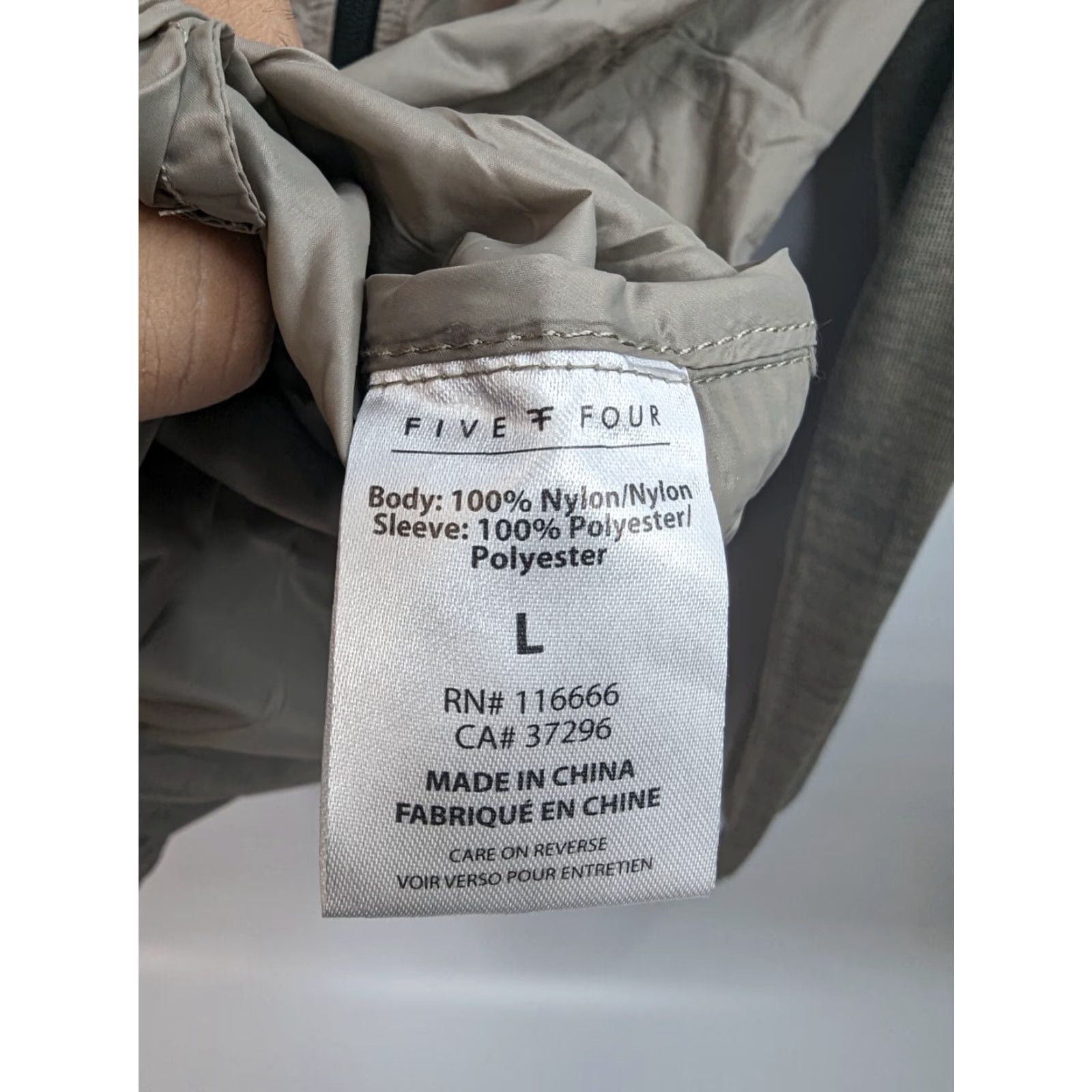 Vintage Five Four Potter Windbreaker Sand Khaki Jacket L Hooded Very Light Mens Regular Size Large Zip Size US L / EU 52-54 / 3 - 6 Thumbnail