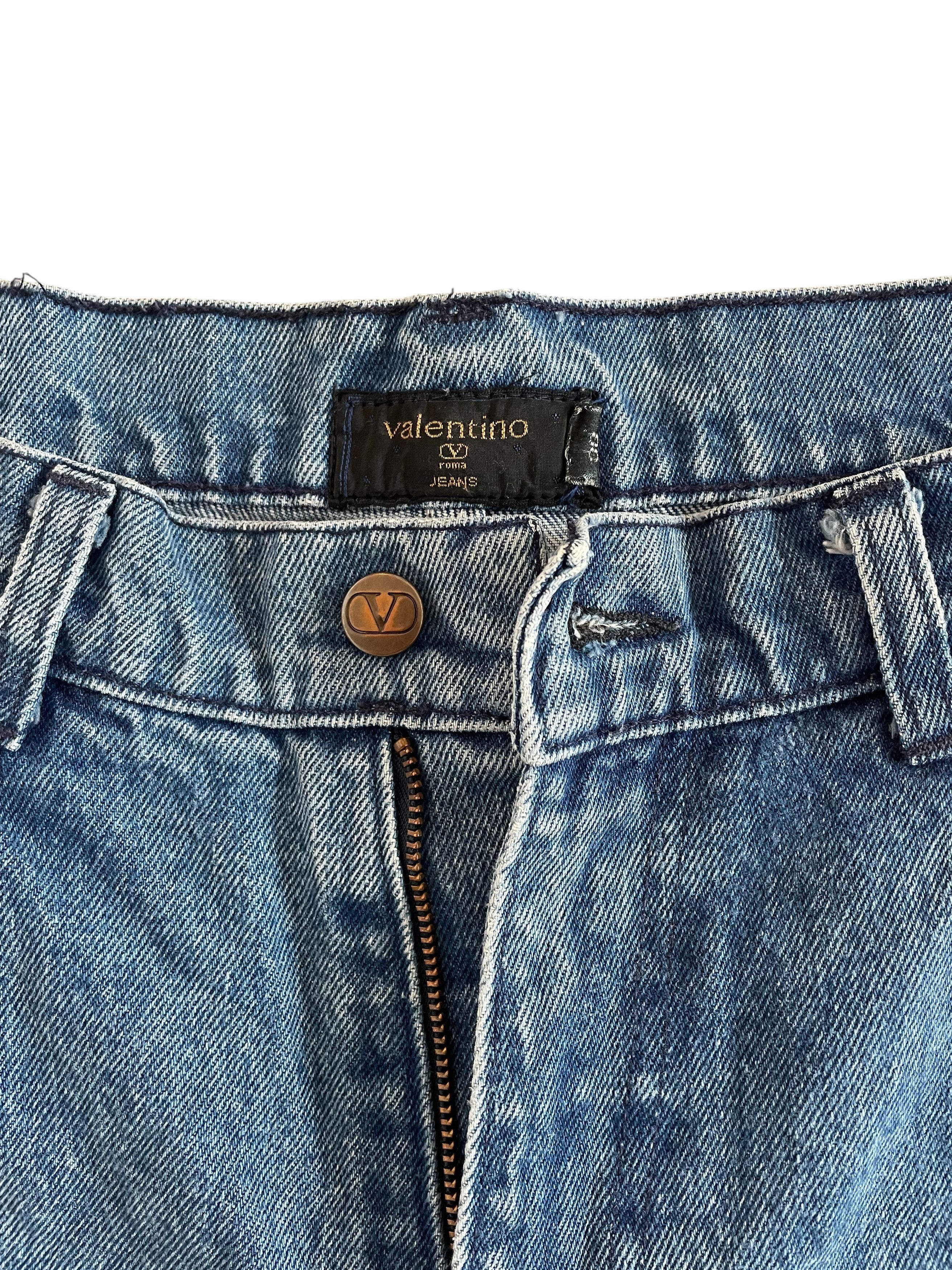 Valentino Vintage 90s Valentino Blue Jeans 38 XXL Size US 38 / EU 54 - 3 Thumbnail