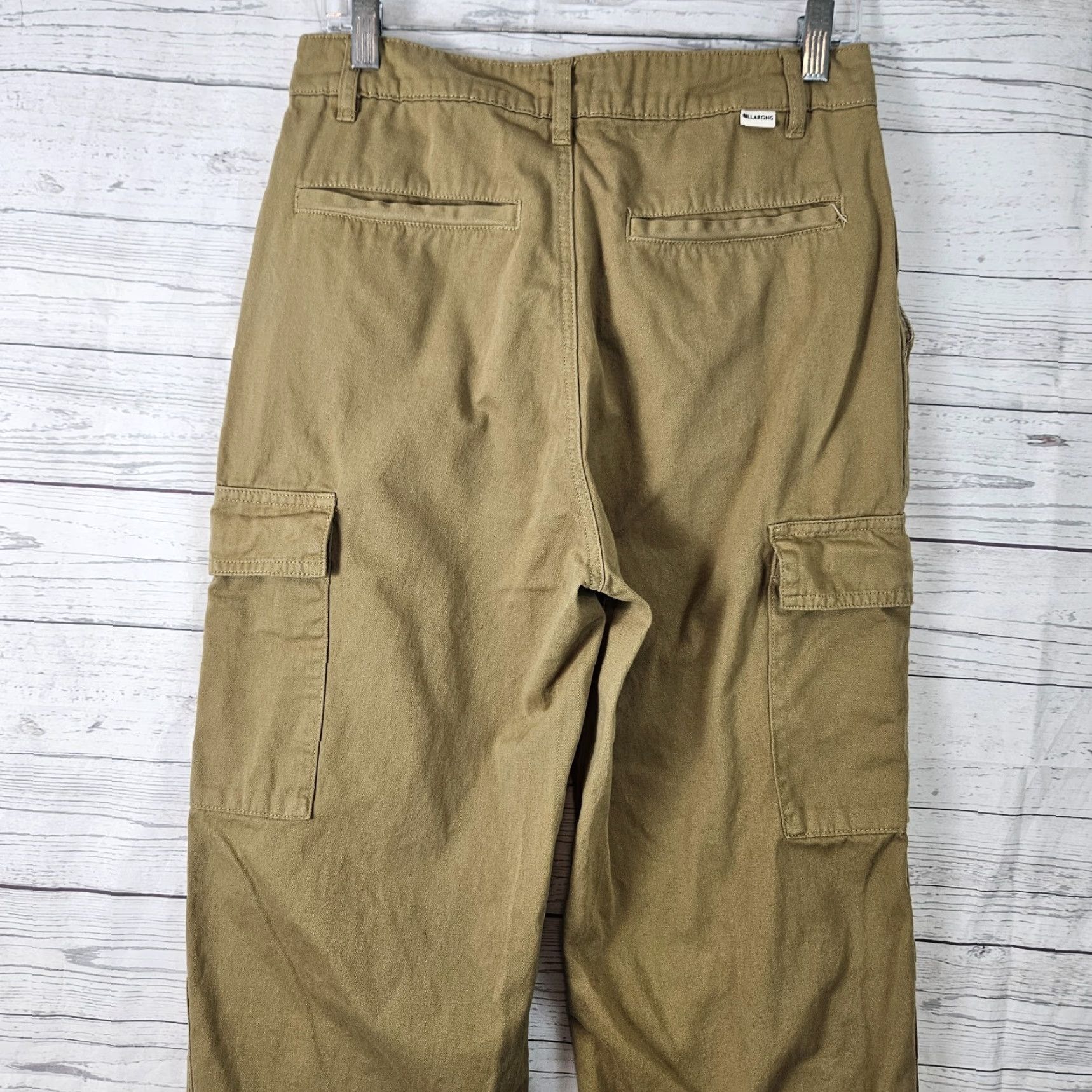 Billabong Billabong Womens Cargo Pants Sz 29 Khaki High Rise Cotton Regular Inseam 28.5” Brown Girl Womens Size 29" - 4 Thumbnail