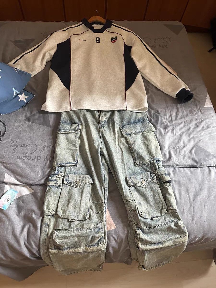 Other Cargo Baggy Men Jeans American Vintage Multi-pocket Size US 31 - 5 Thumbnail