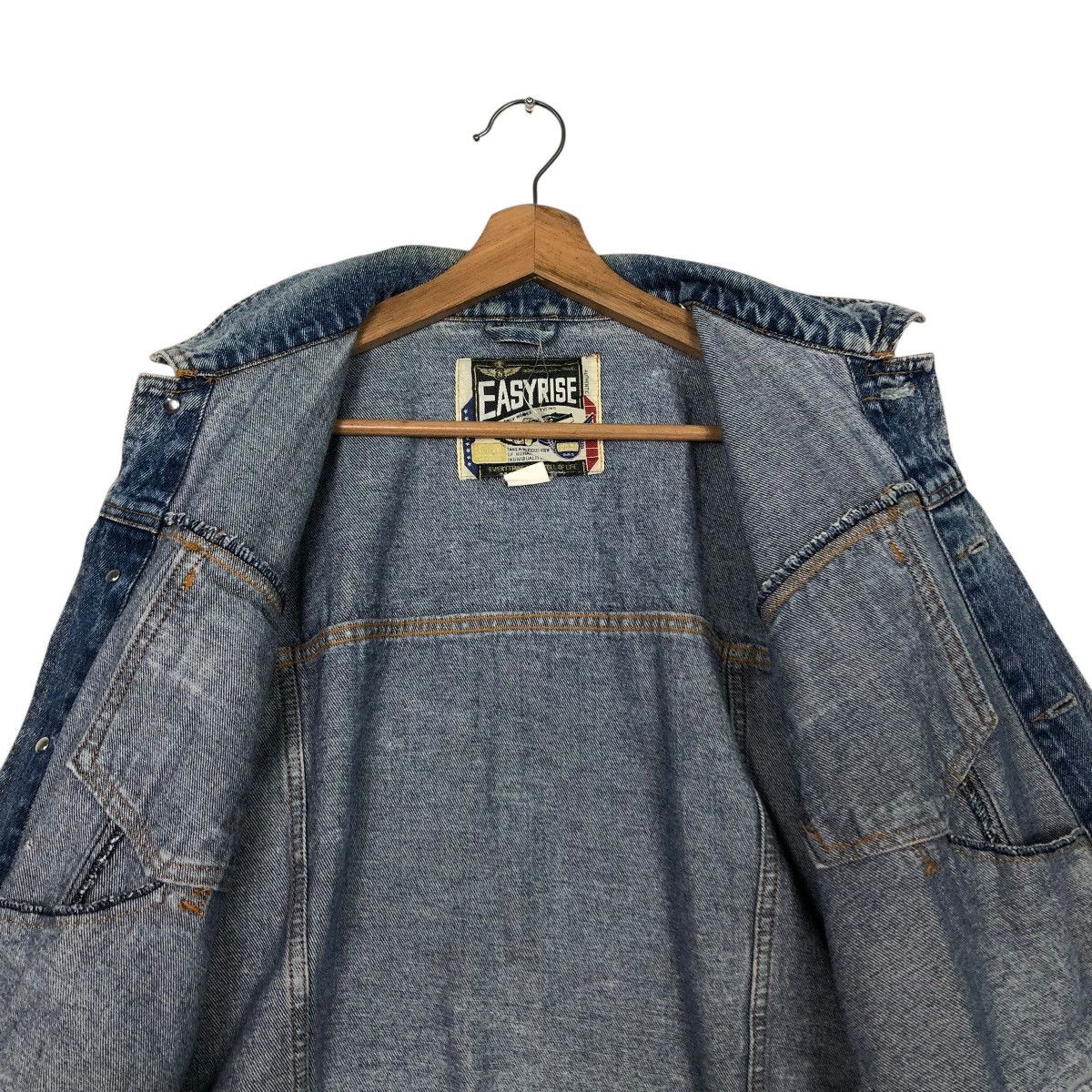 Japanese Brand 🔥VINTAGE BIKER DENIM JACKET EASY RIDE ACID ISSEY MIYAKE Size US L / EU 52-54 / 3 - 16 Thumbnail