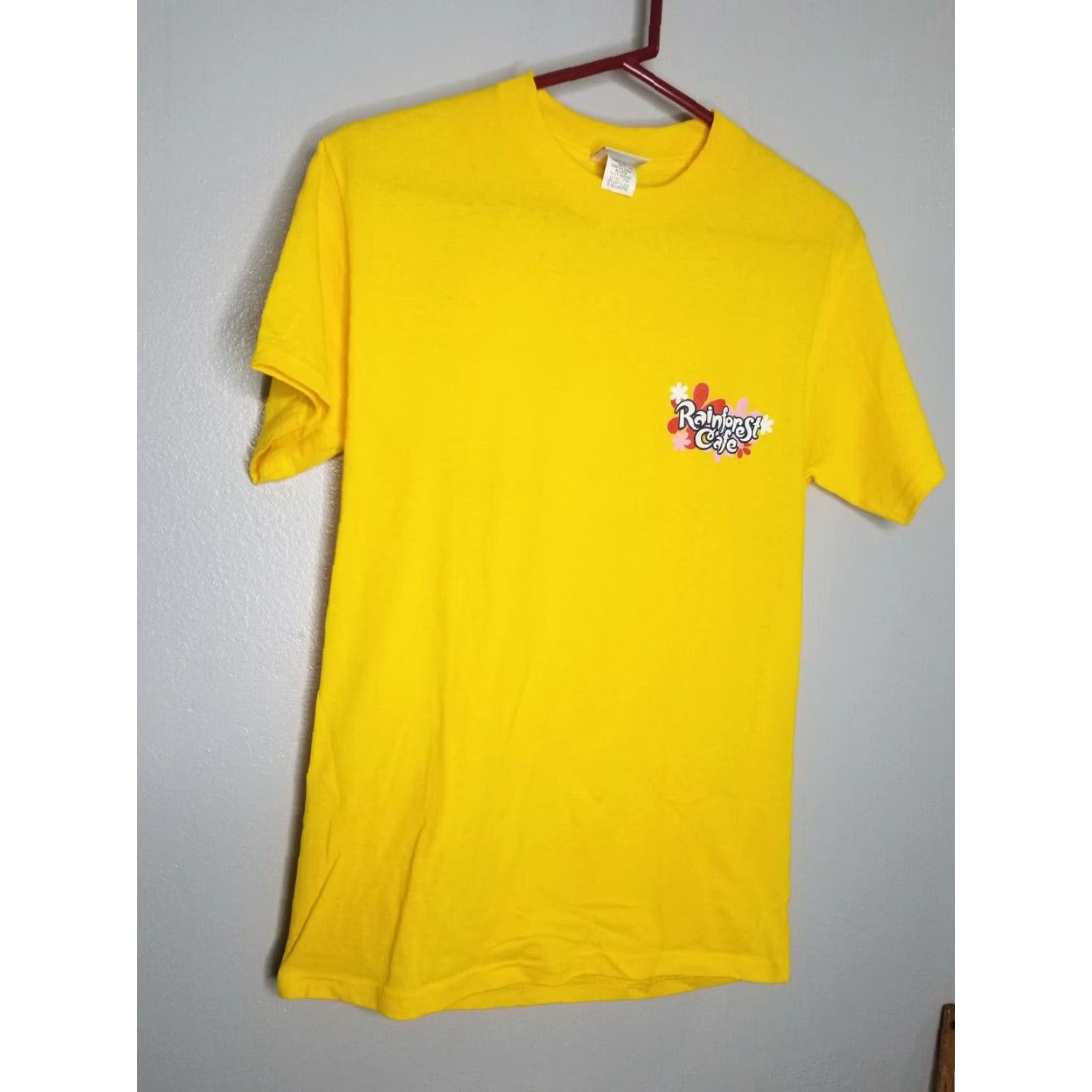 Doublet Rainforest Cafe Orlando Shirt Mens M Yellow T Shirt Double Sided Frog Flowers Size US M / EU 48-50 / 2 - 2 Thumbnail