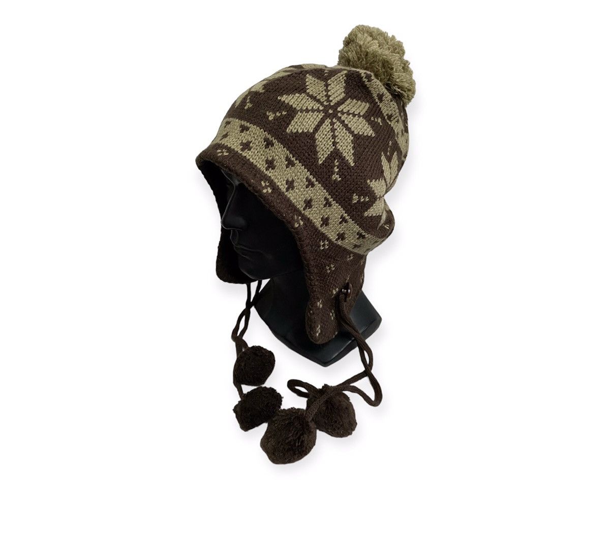 image of Earflap Beanie Hat in Brown, Men's