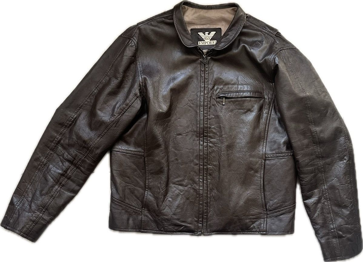 Armani Collezioni deals Leather Jacket