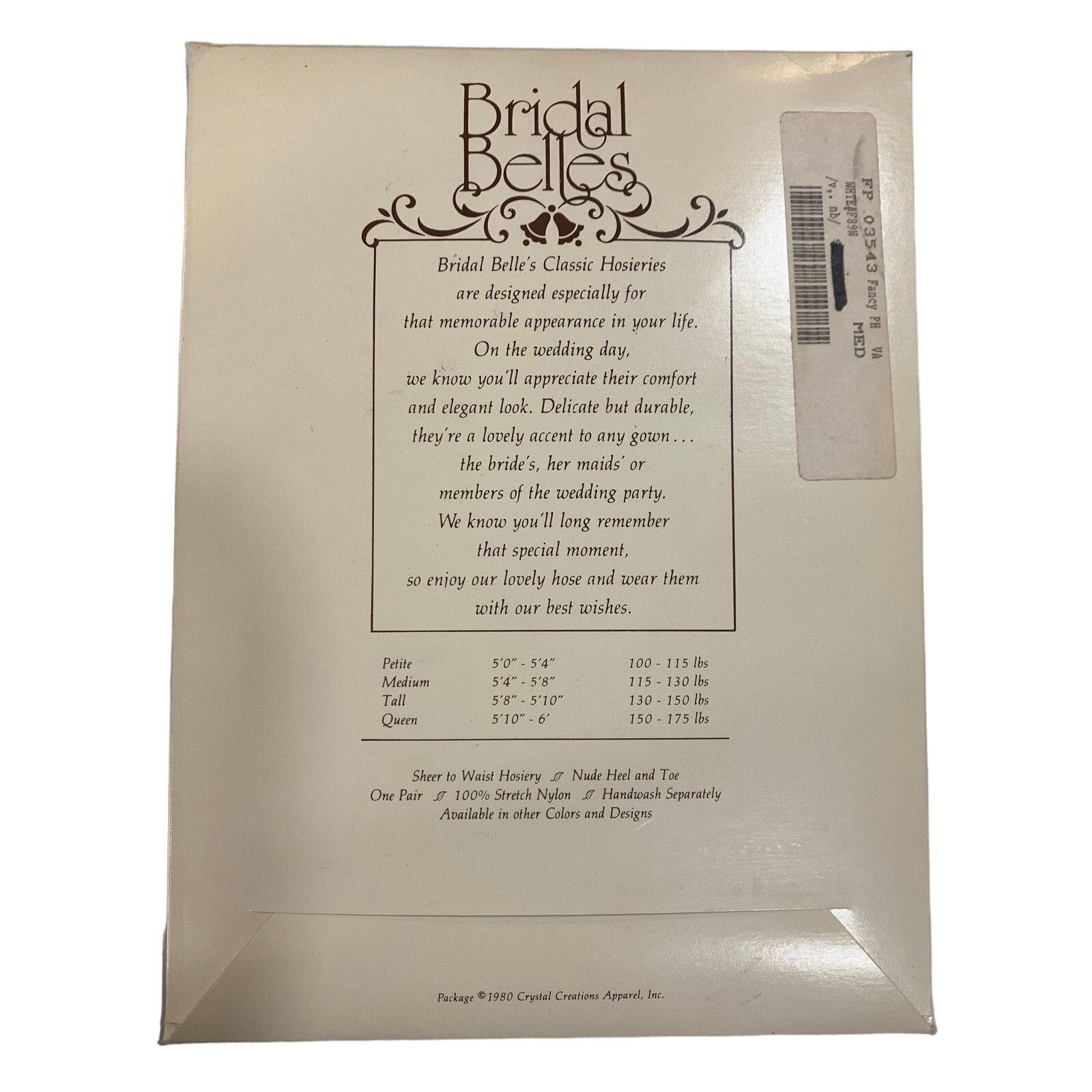 Vintage 80's Bridal Pantyhose | White Flocking Pearls & Rhinestones Size ONE SIZE - 5 Thumbnail