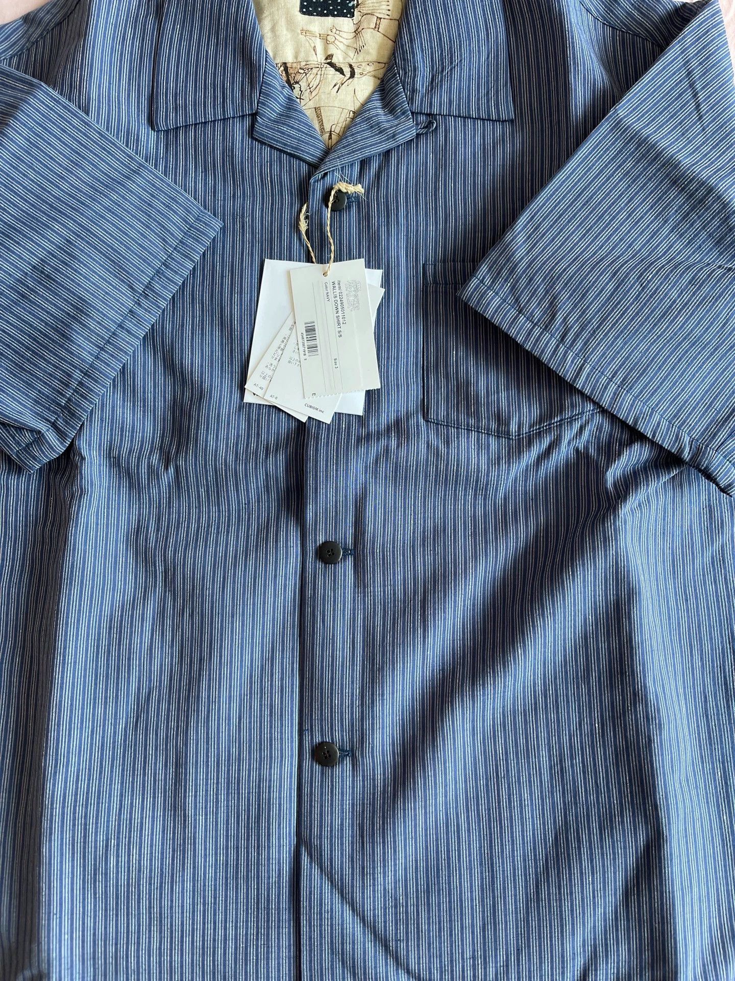 Visvim visvim 2024 WALLIS DOWN SHIRT S/S Navy 3 new Size US L / EU 52-54 / 3 - 6 Thumbnail