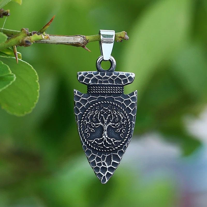 Jewelry Gothic Arrow And Tree Necklace Size ONE SIZE - 3 Thumbnail