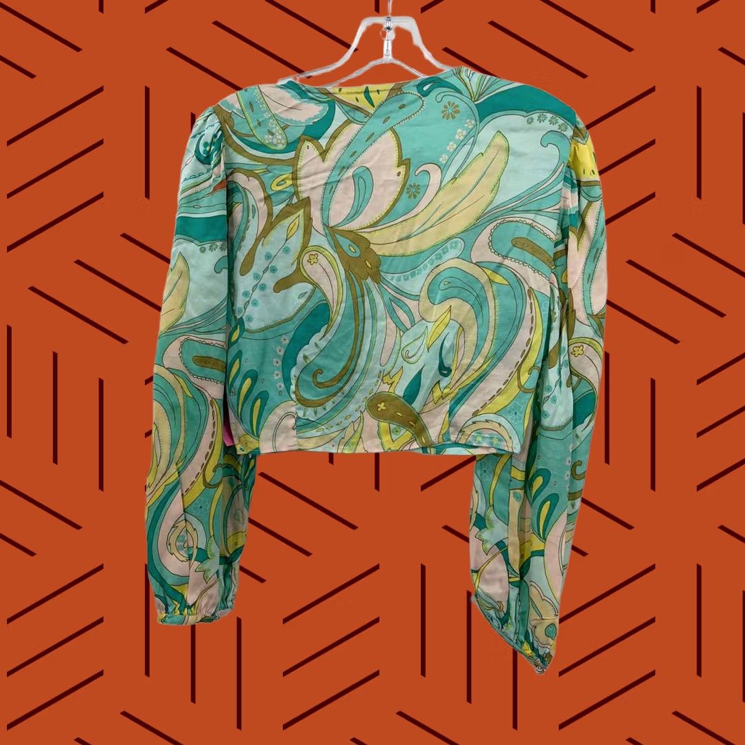 Zara Pre-Owned Zara Green Long Sleeve Blouse Shirt Medium Womens Size M / US 6-8 / IT 42-44 - 1 Thumbnail