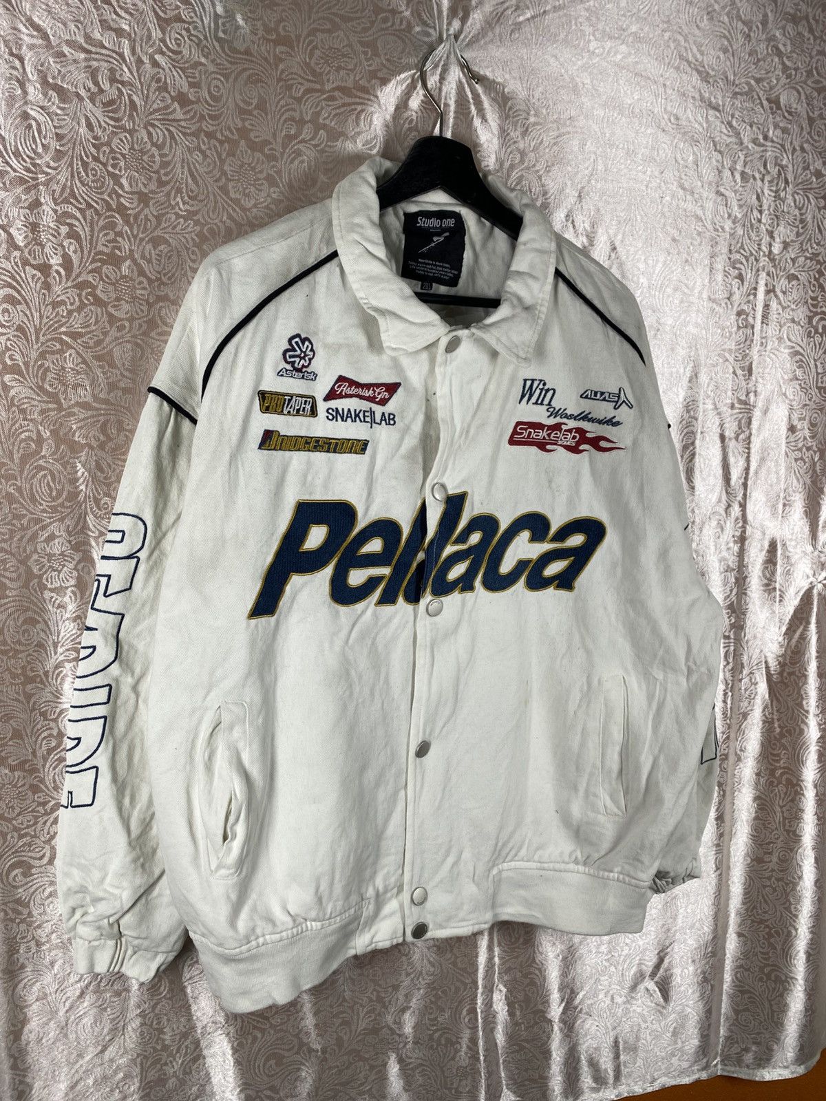 Vintage Vintage Studio One Pelaca Racing Jacket Button Motorsport Size US XXL / EU 58 / 5 - 5 Thumbnail