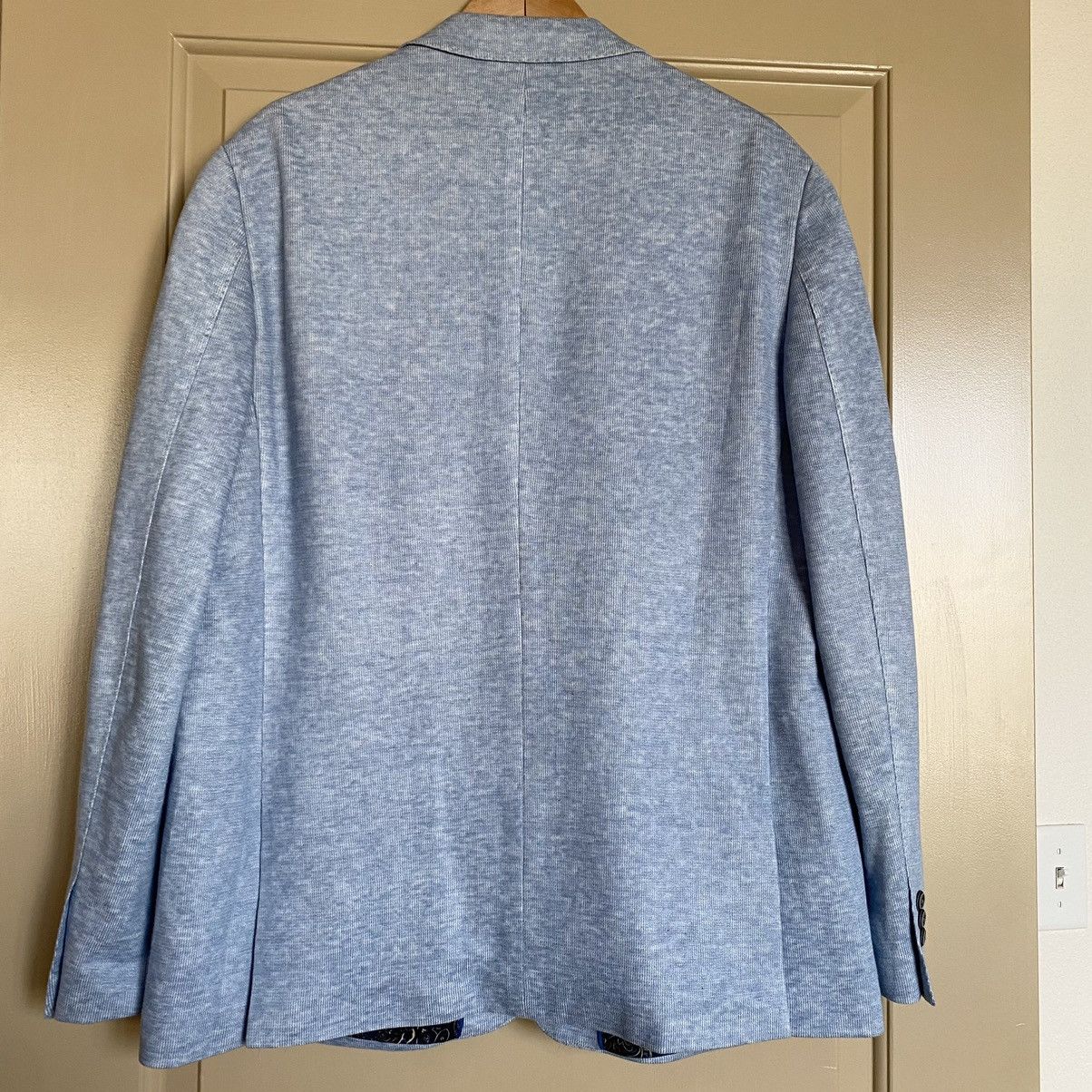 Other JW BELL Light Blue Knit Blazer Cotton Linen Lined 46R Size 46R - 3 Thumbnail
