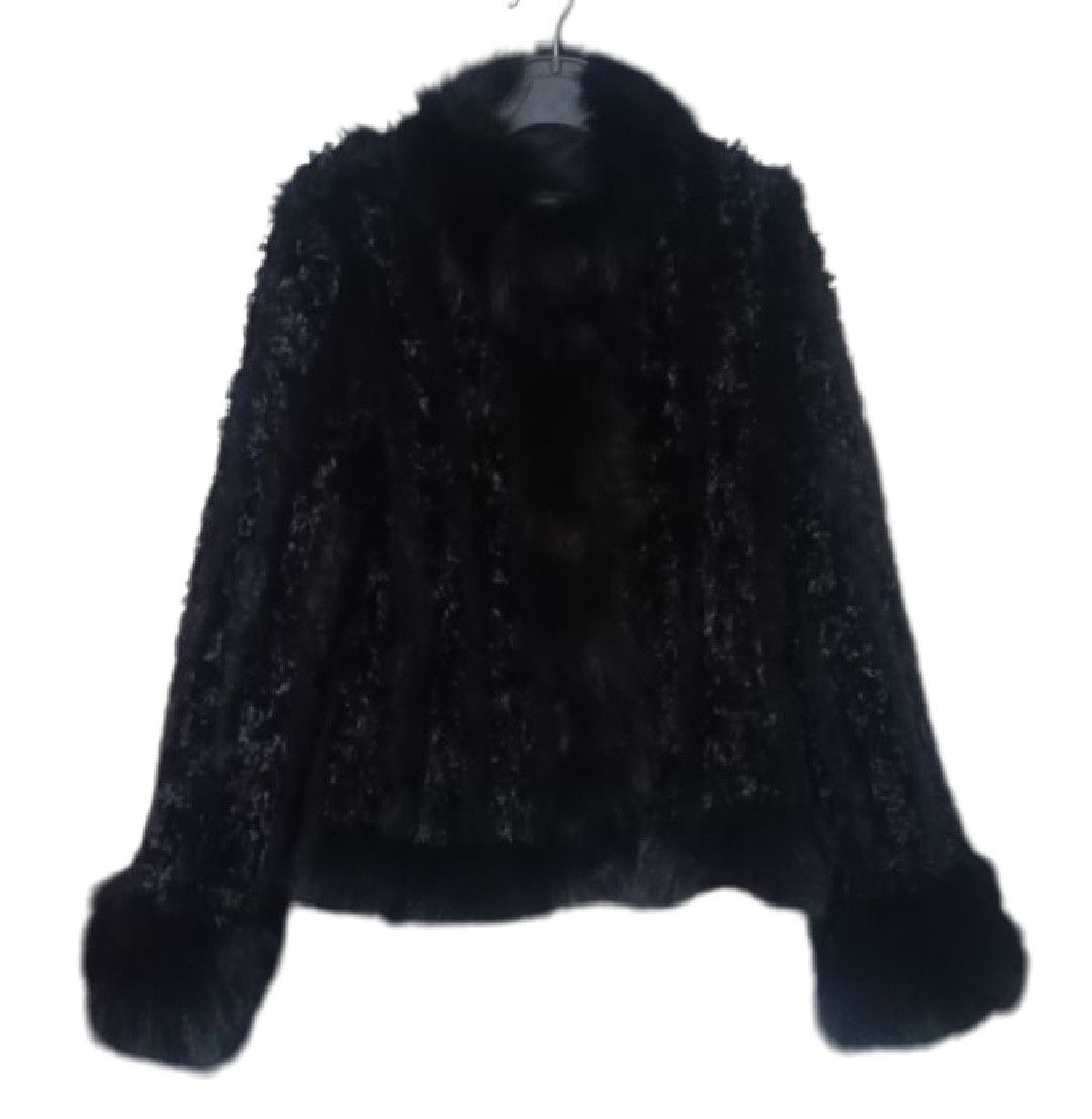 14th Addiction Vintage Y2K real Fur cropped coat jacket AvantGarde 00s Size L / US 10 / IT 46 - 2 Thumbnail