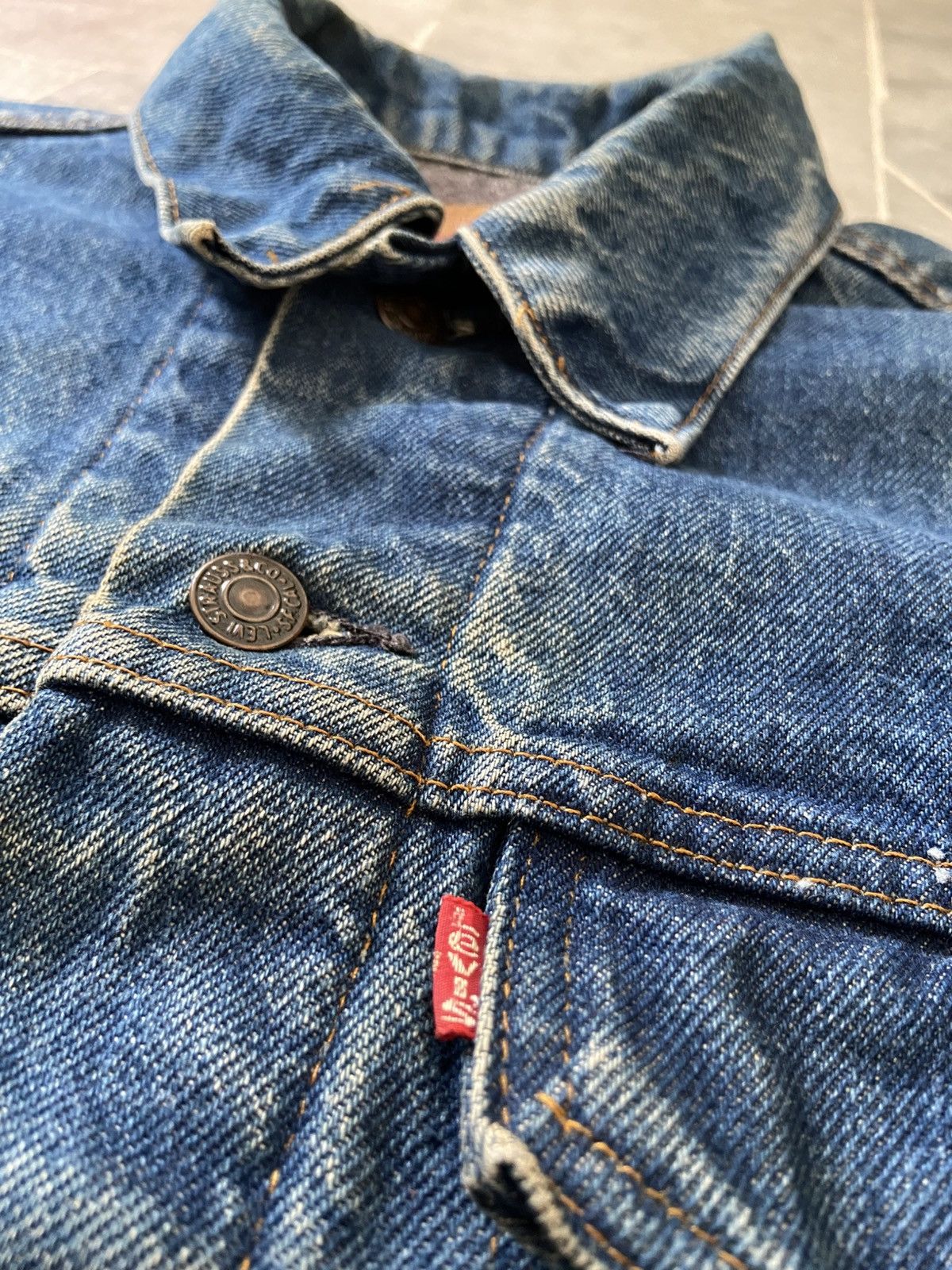Levi's Vintage 70s Levi’s Denim Blanket Lined Jacket Trucker 70505 Size US M / EU 48-50 / 2 - 2 Thumbnail
