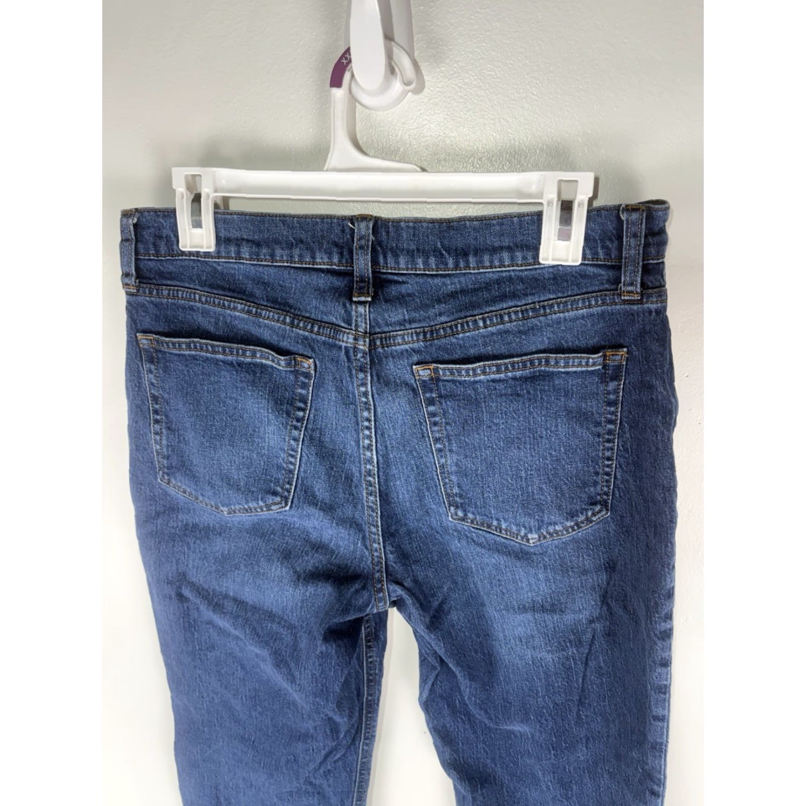 J.Crew VINTAGE J.CREW Skinny Jeans Womens Size 29 Dark Wash Crop Mid-Rise Button Fly 90s Size 29" - 5 Thumbnail