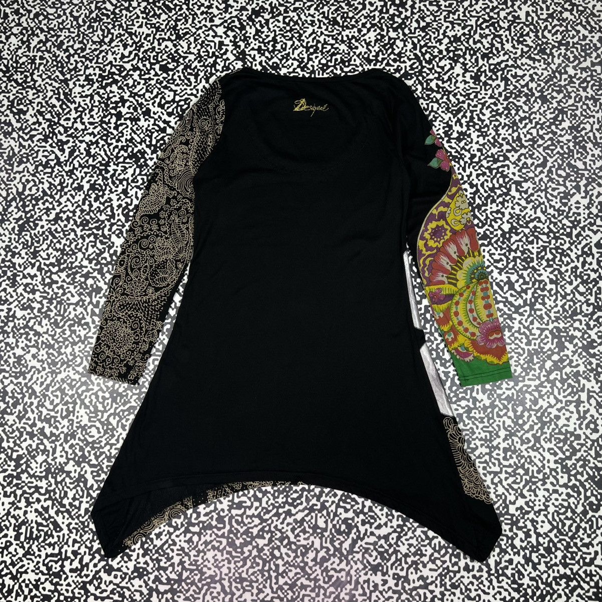 Desigual Vintage Y2K Desigual Floral Abstract Flared Mini Dress Size M / US 6-8 / IT 42-44 - 11 Thumbnail