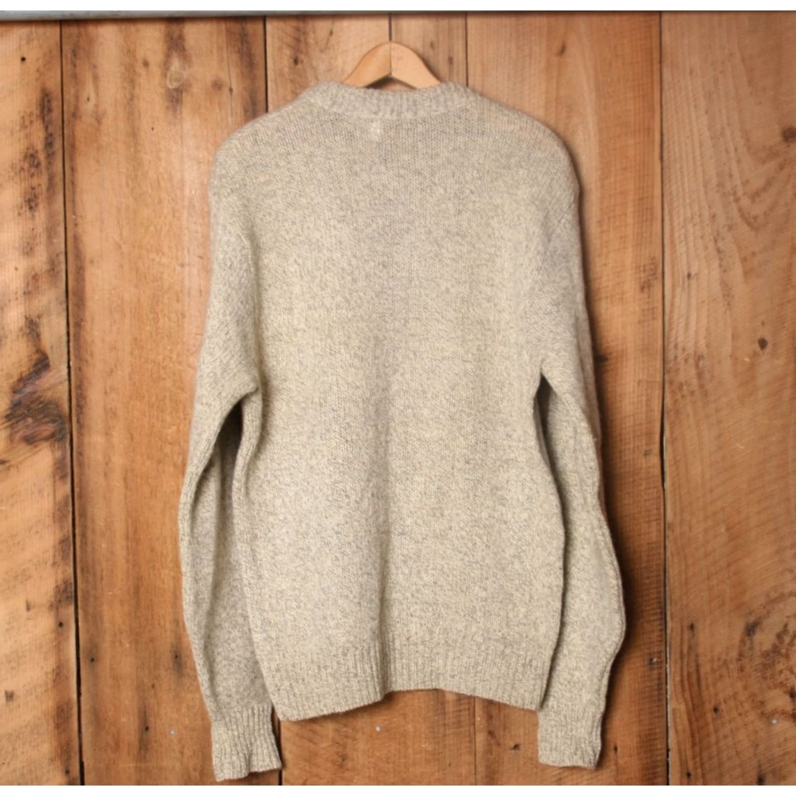 Eddie Bauer Vintage Eddie Bauer Ragg Wool Blend Pullover Sweater LT Beige Crew Neck Pullover Mens XL Tall fits MT/LT Made in USA 85% Wool 15% Nylon PLA Size US L / EU 52-54 / 3 - 4 Thumbnail