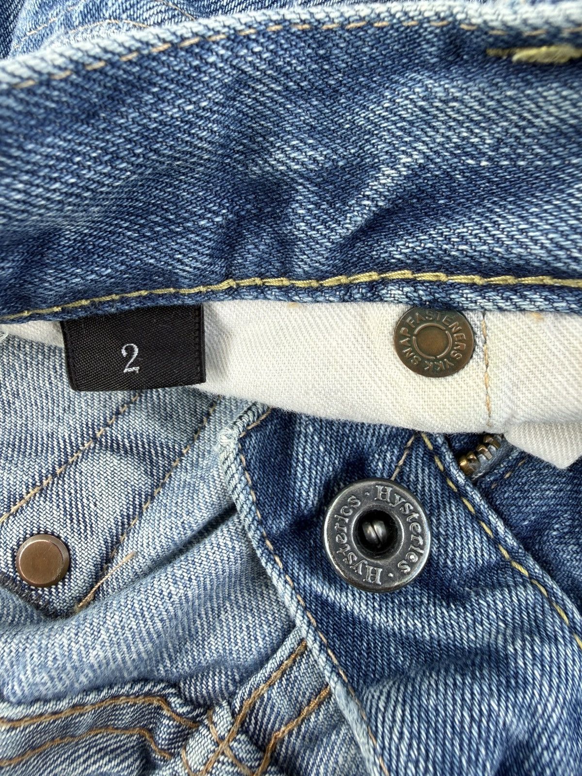Hysteric Glamour HYSTERIC GLAMOUR SELVEDGE DISTRESSED STYLE JEANS Size US 33 - 13 Thumbnail