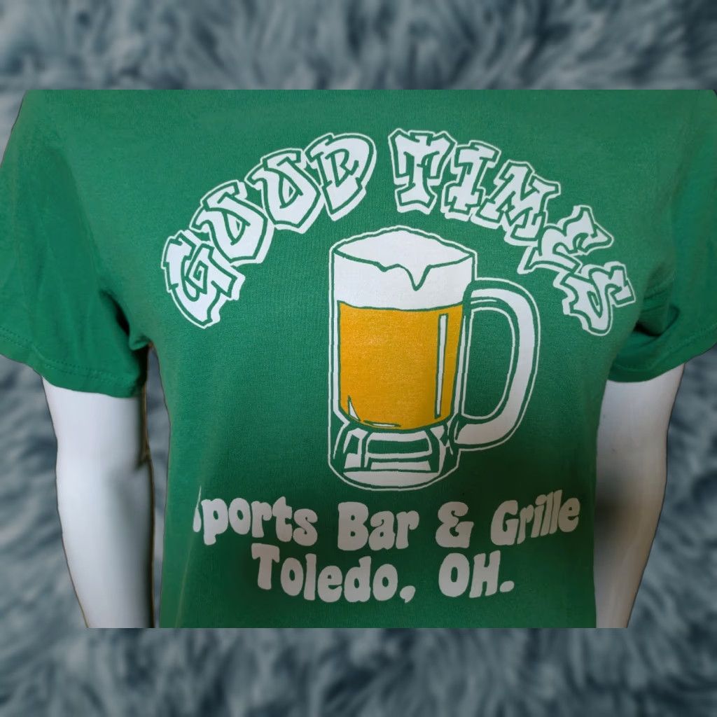 Jerzees Good Times Sports Bar & Grille T-Shirt M Men Green Cotton Logo Short Sleeve Crew Neck Restaurants, Bars 50.50 Jerzees 2004-? Size US M / EU 48-50 / 2 - 1 Thumbnail