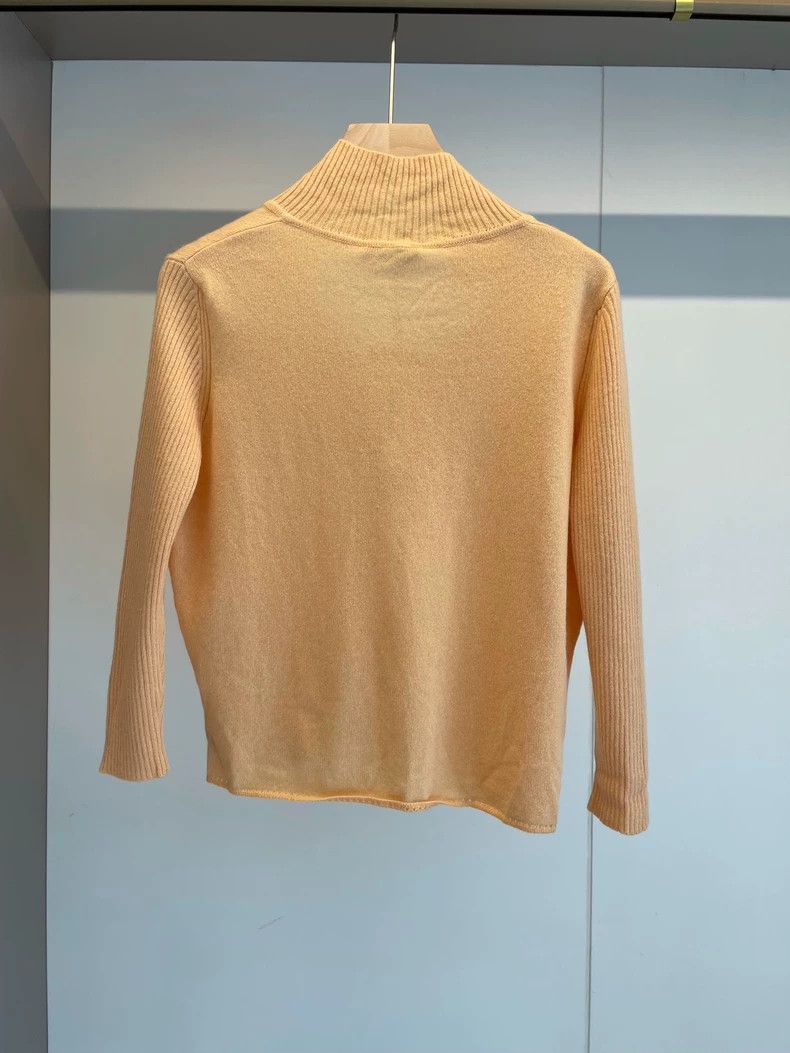 Loro Piana LORO PIANA Light orange cashmere sweater Size S / US 4 / IT 40 - 2 Thumbnail