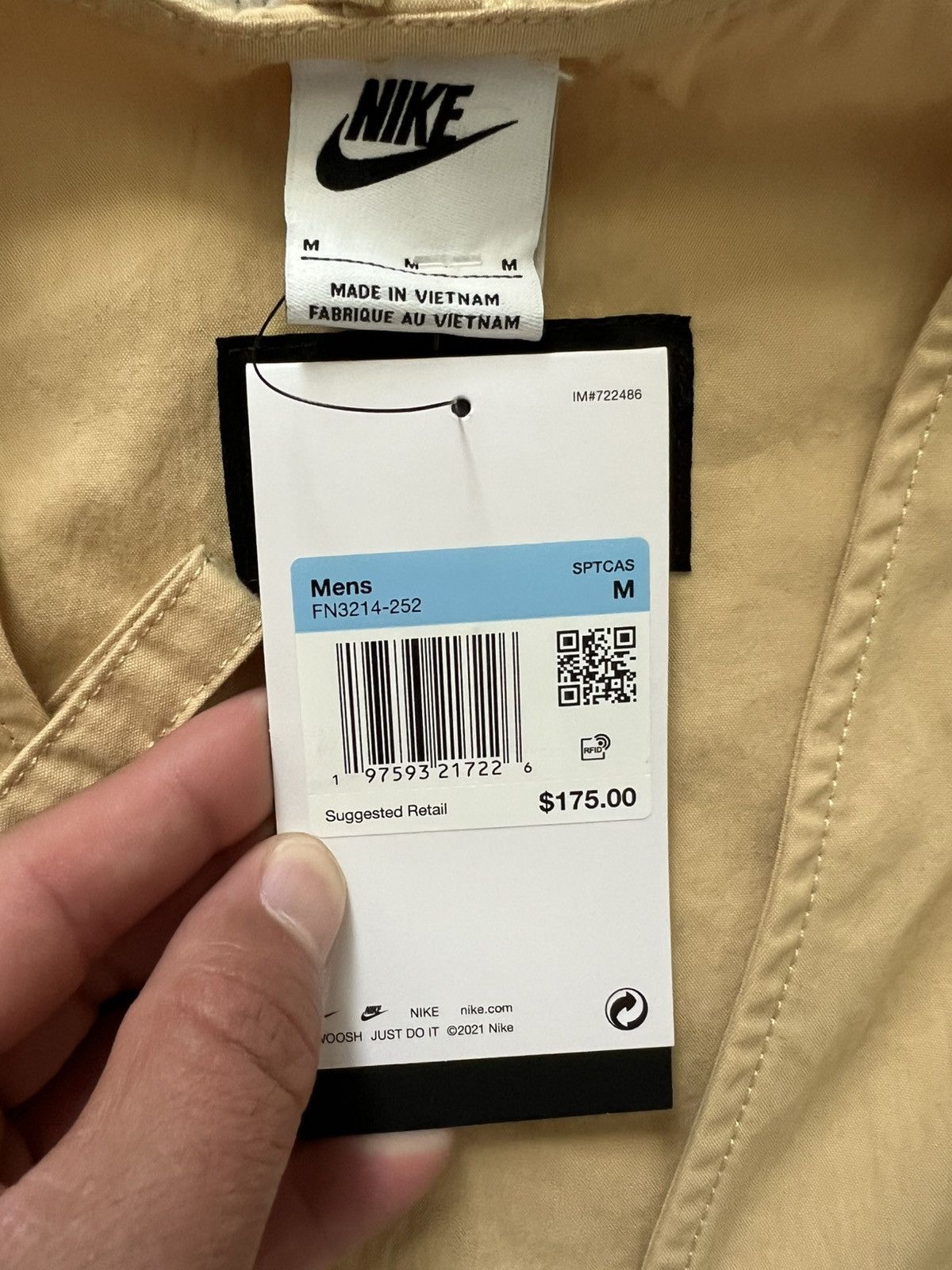 Nike Nike Life Utility Vest Full Zip Cargo Pockets Sesame Size US M / EU 48-50 / 2 - 9 Thumbnail