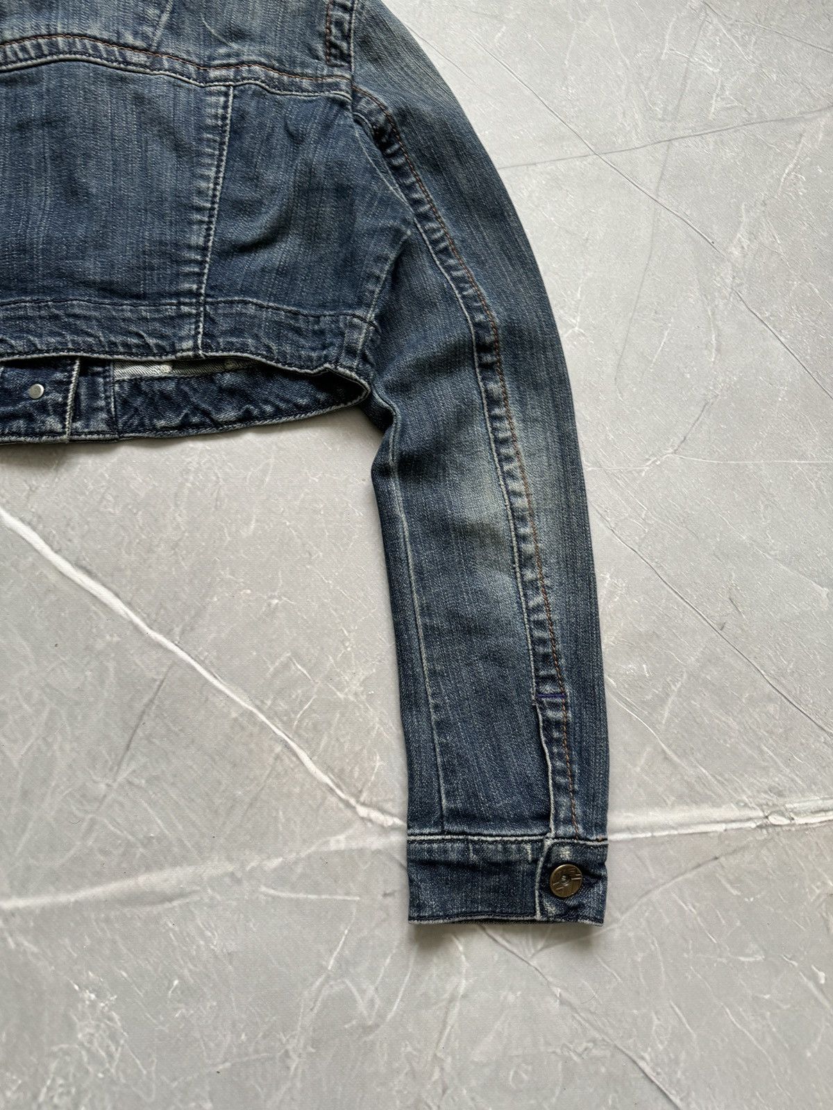 Miss Sixty Vintage Miss Sixtry Cropped Denim Jacket Y2K Avant Garde Size S / US 4 / IT 40 - 18 Thumbnail