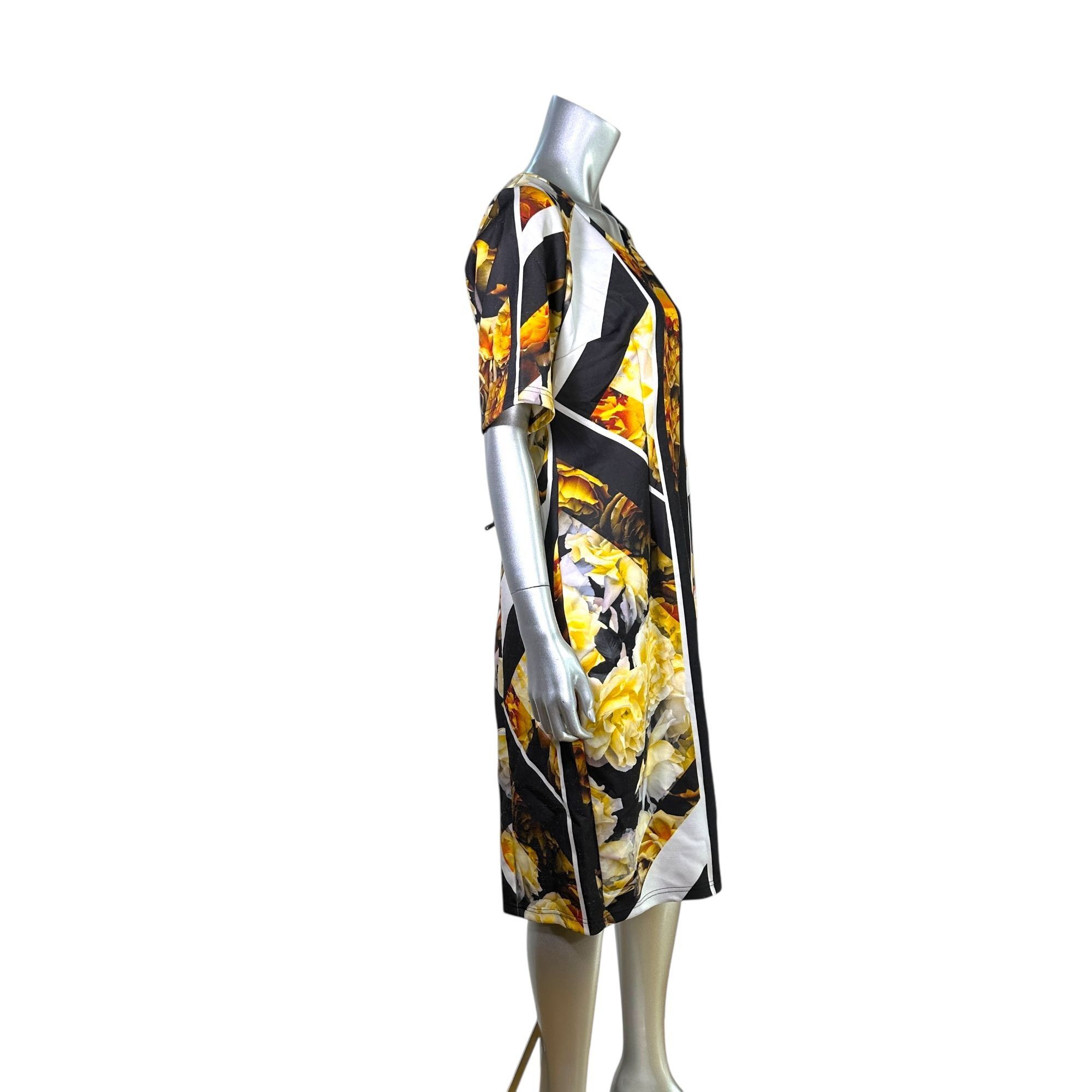 Designer Eloquii Gold and Black Floral Print Midi Dress Size 18 Shor Size XXL / US 16-18 / IT 52-54 - 8 Thumbnail