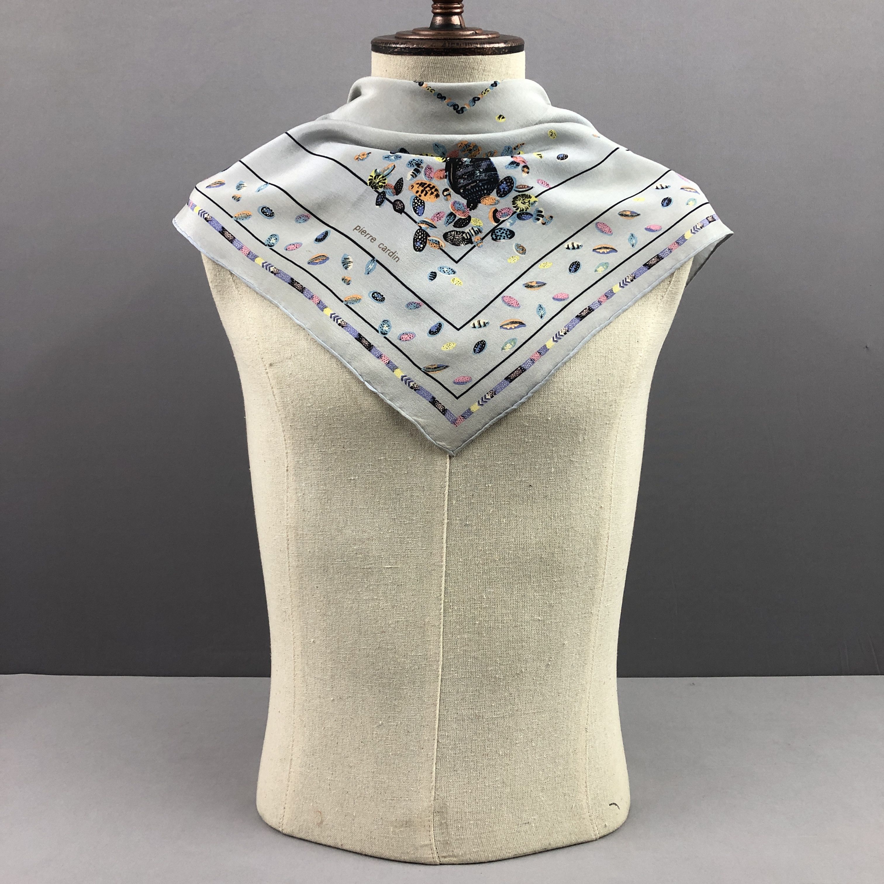Pierre Cardin × Vintage Vintage Pierre Cardin SILK Scarf Twill Stole Wraps Scarves Size ONE SIZE - 15 Thumbnail