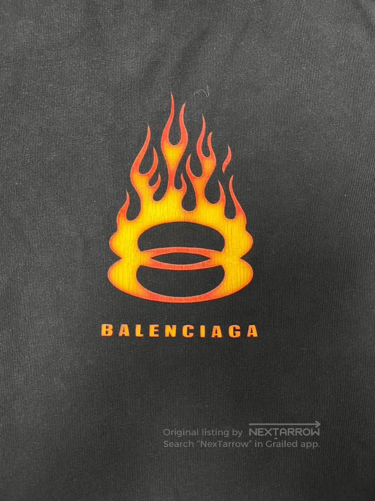 Balenciaga Balenciaga Flame Logo Crewneck Casual Tee. Size US M / EU 48-50 / 2 - 3 Thumbnail