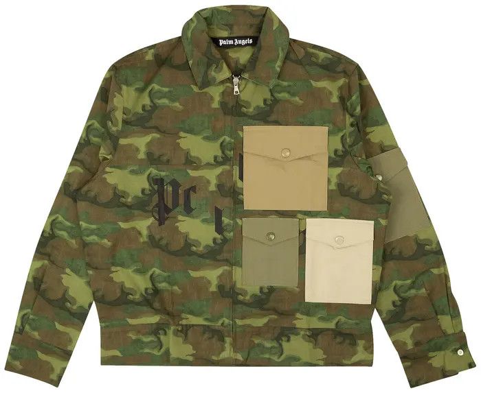 Palm Angels o1y0325 Patterned Shirt in Military Green Size US M / EU 48-50 / 2 - 1 Thumbnail
