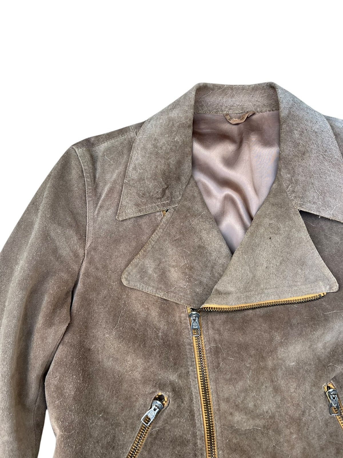 Branded Leather 60s Alta Classe Abbigliamento Patina Suede Leather Jacket Size US M / EU 48-50 / 2 - 4 Thumbnail