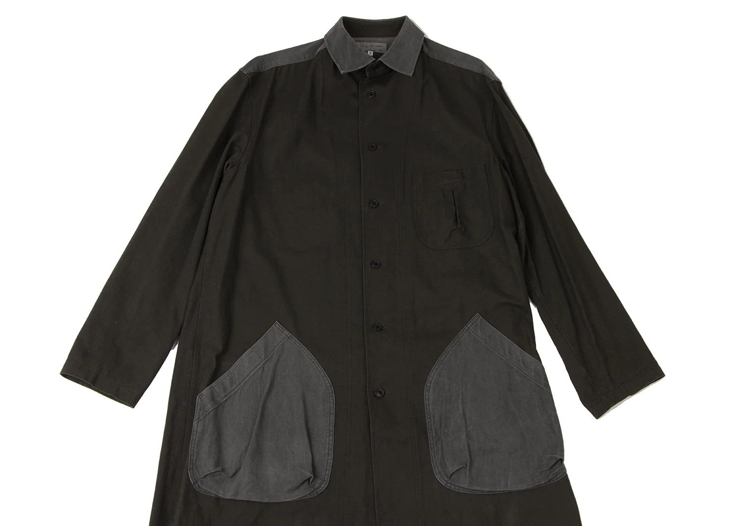 Yohji Yamamoto Yohji Yamamoto Linen Blend Shirt Coat Khaki 3 Size US L / EU 52-54 / 3 - 2 Thumbnail