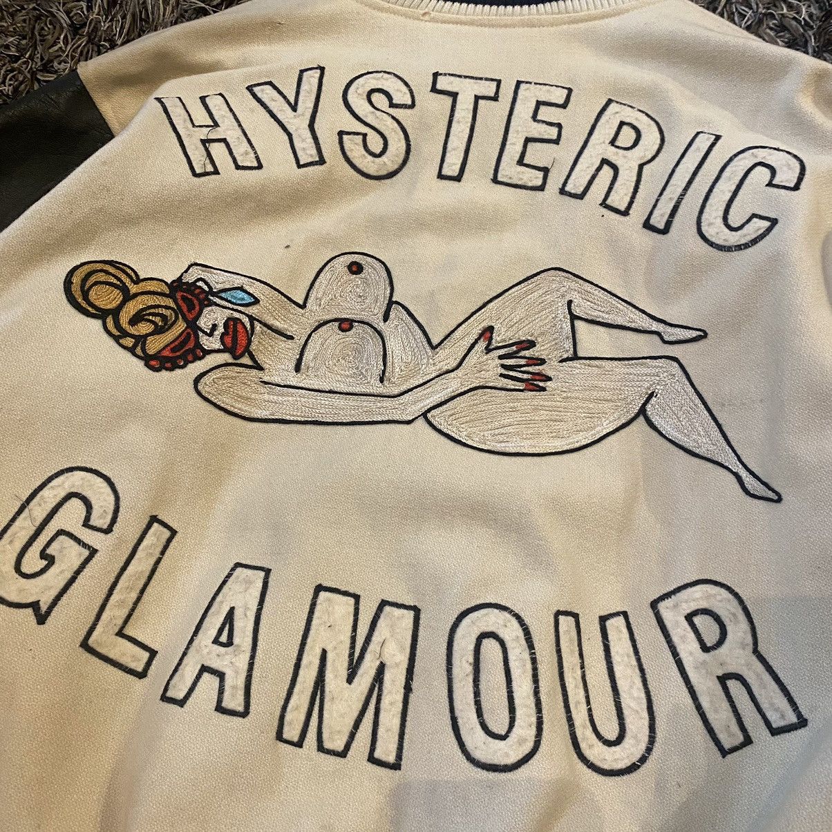 Hysteric Glamour × Vintage ARCHIVE💥VINTAGE RARE 1984 Hysteric Glamour Leather Varsity Size US M / EU 48-50 / 2 - 6 Thumbnail