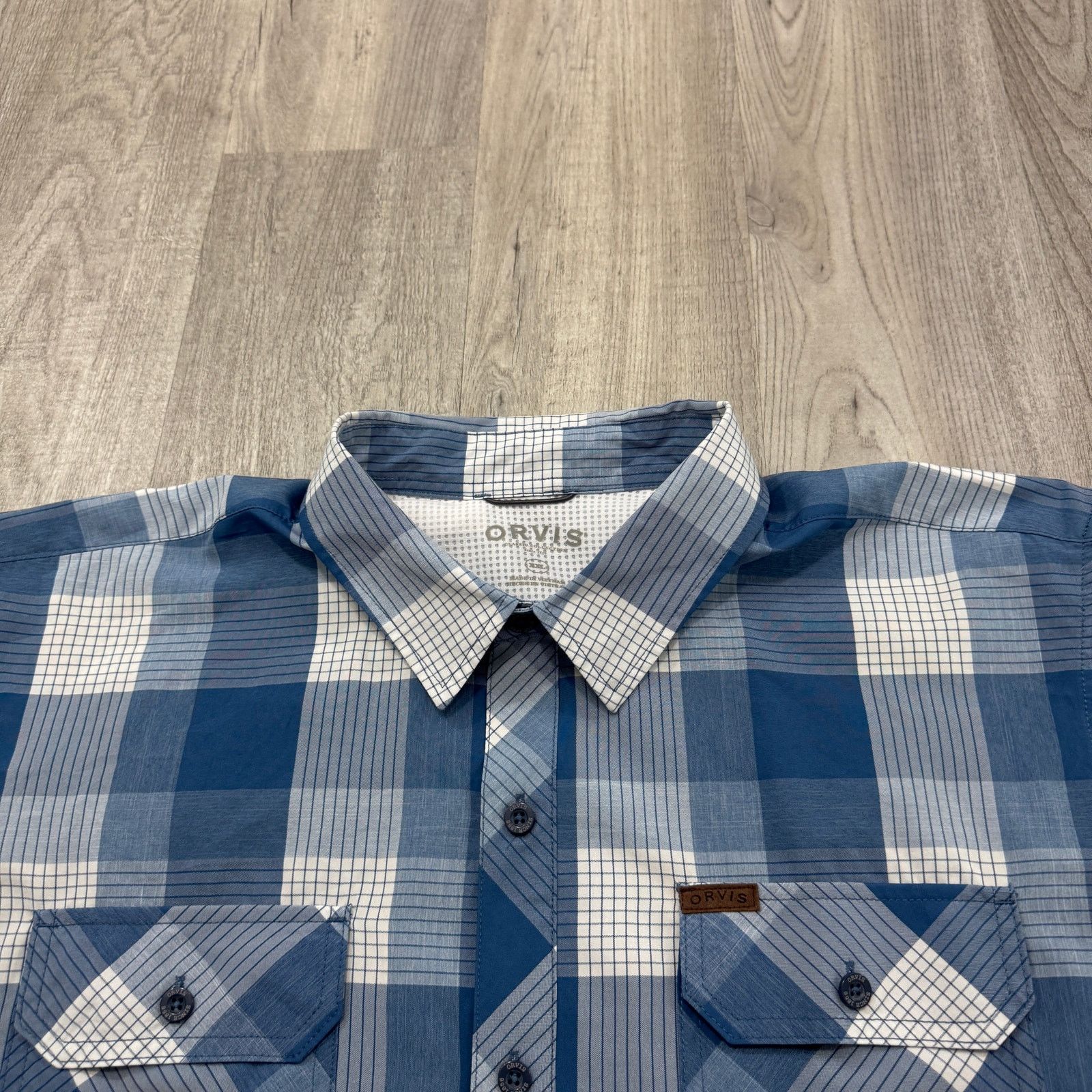Orvis Orvis Classic Collection Shirt Men's XXL Blue White Plaid Size US XXL / EU 58 / 5 - 3 Thumbnail