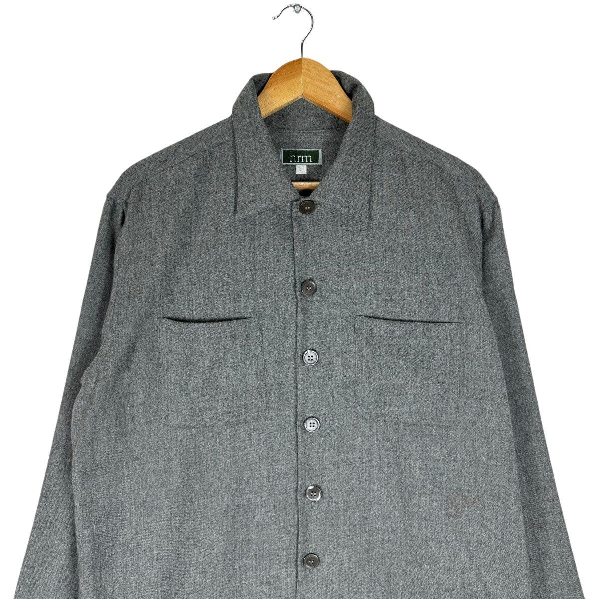 Blue Blue Japan ❄️HRM WOOL BUTTON UP SHIRT Size US L / EU 52-54 / 3 - 2 Thumbnail